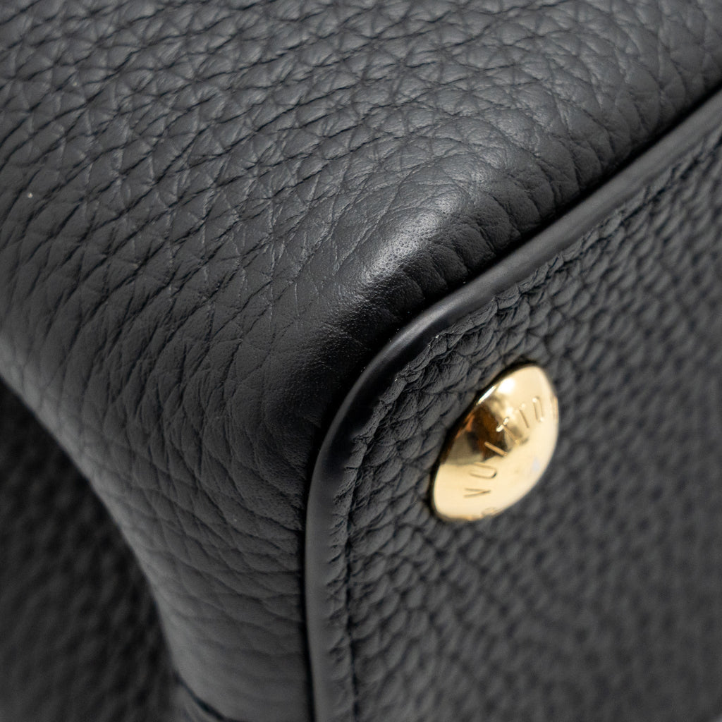 LOUIS VUITTON MURAKAMI LIMITED EDITION CAPUCINES BB TAURILLON LEATHER BLACK GHW