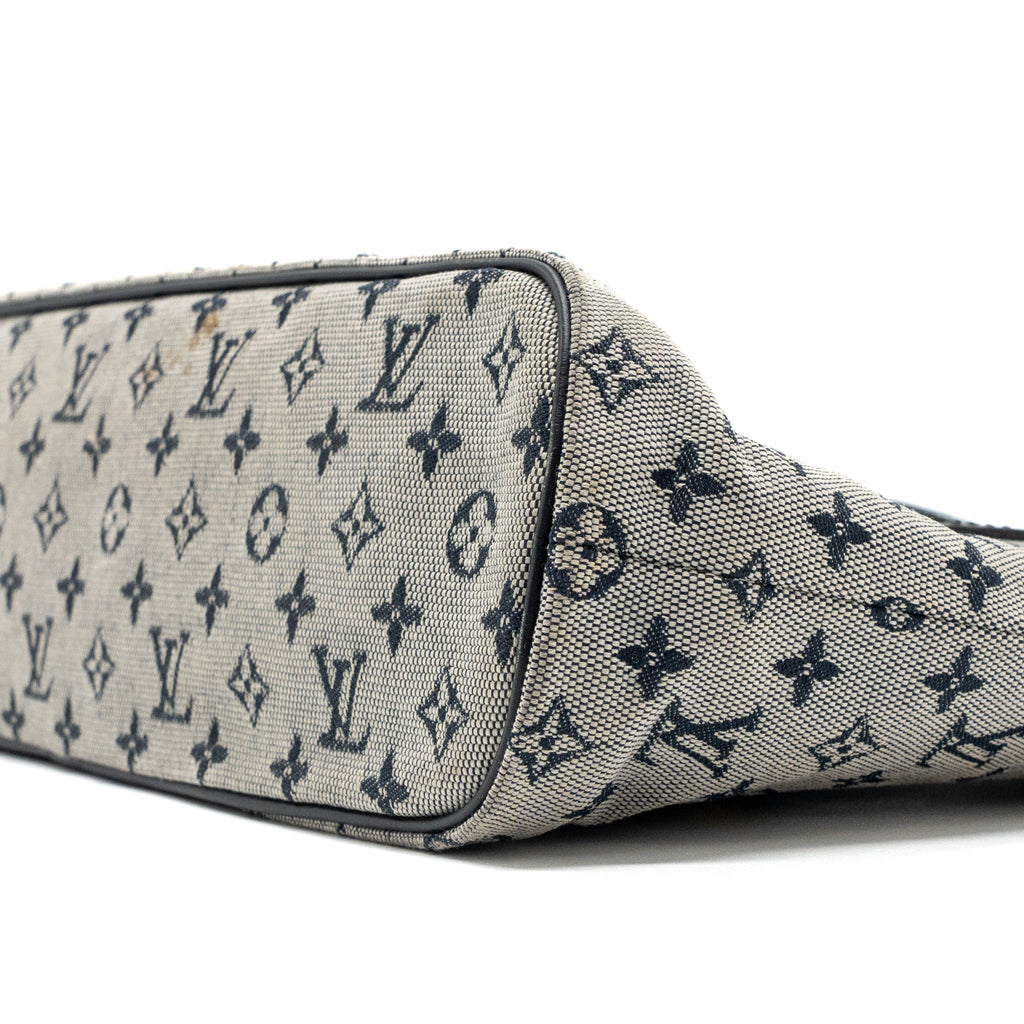 LOUIS VUITTON VINTAGE ZIP TOTE BAG FABRIC BLUE GHW