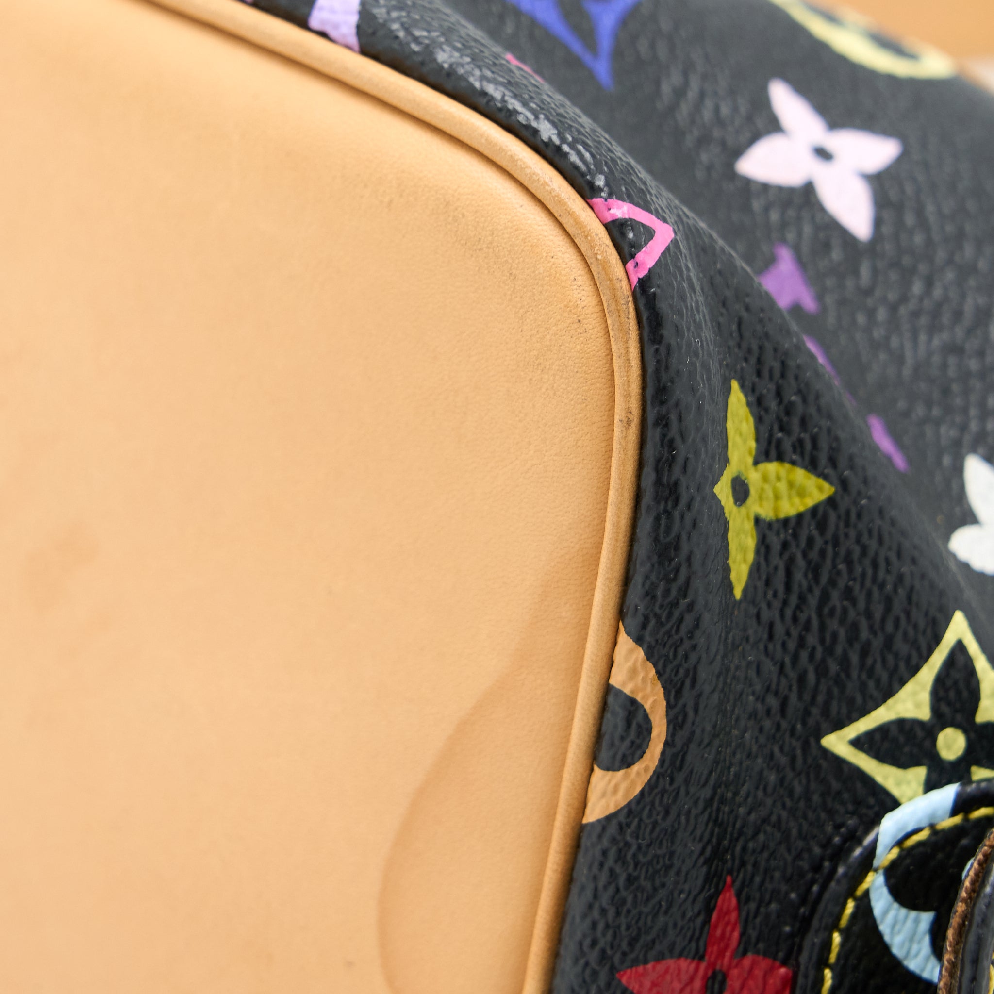 LOUIS VUITTON PETIT NOE BLACK MONOGRAM MULTICOLOUR GHW