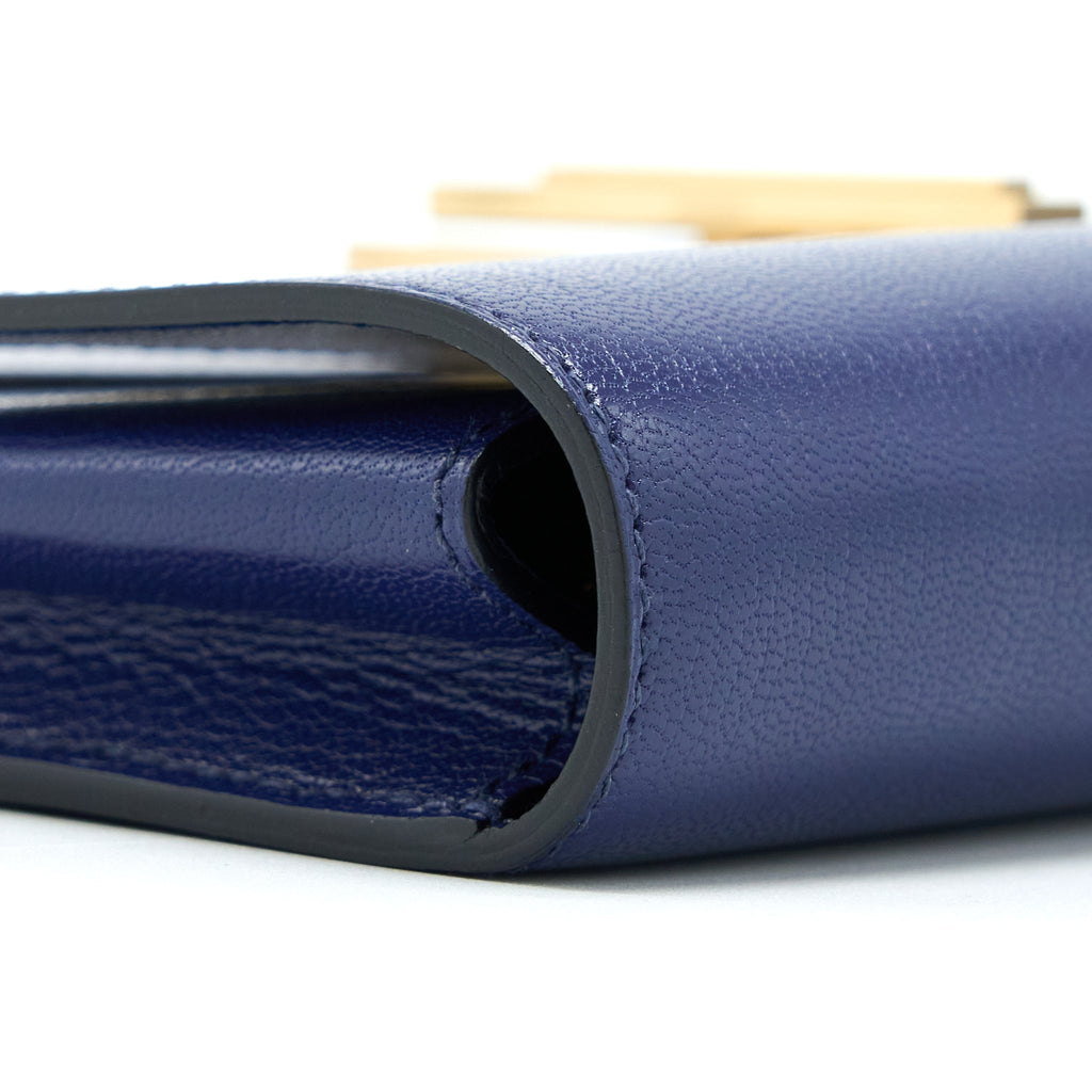 HERMES CINHETIC TO GO CHEVRE CHAMKILA BLUE SAPPHIRE GHW