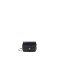 CHANEL CARD HOLDER WITH CHAIN BLACK CAVIAR SHW