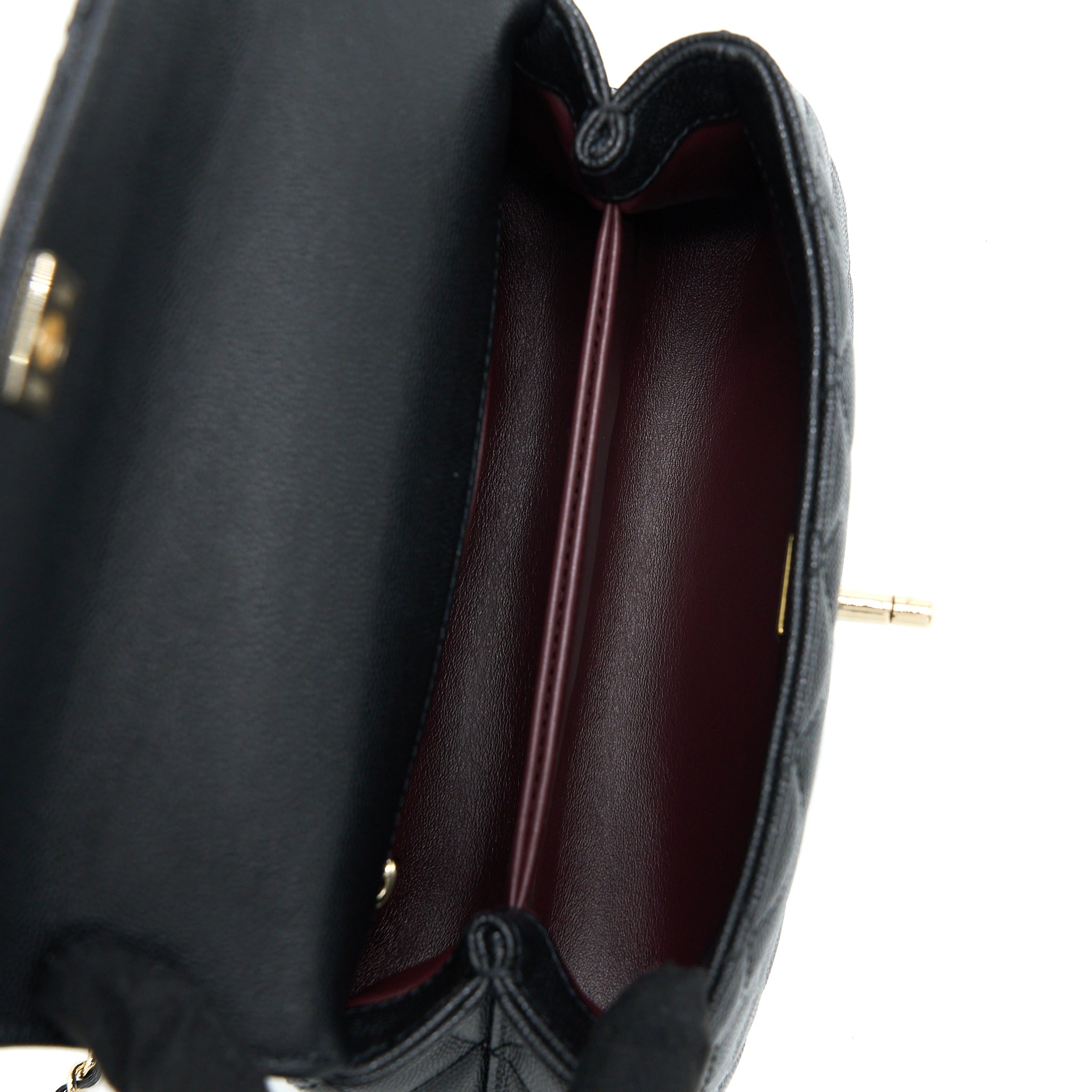 CHANEL SMALL COCO HANDLE CAVIAR BLACK LGHW (MICROCHIP)
