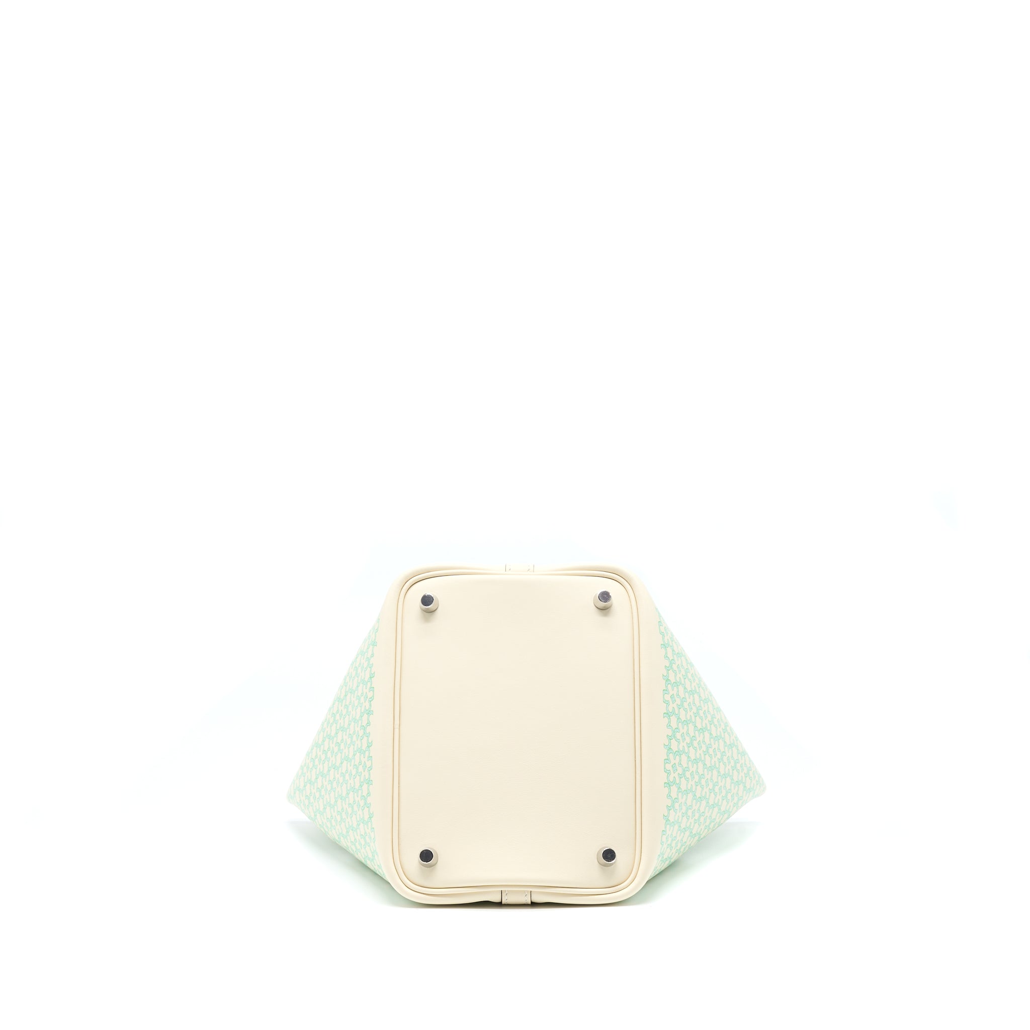 HERMES PICOTIN 18 LUCKY DAISY LOCK BAG SWIFT NATA/VERT/BLANC SHW