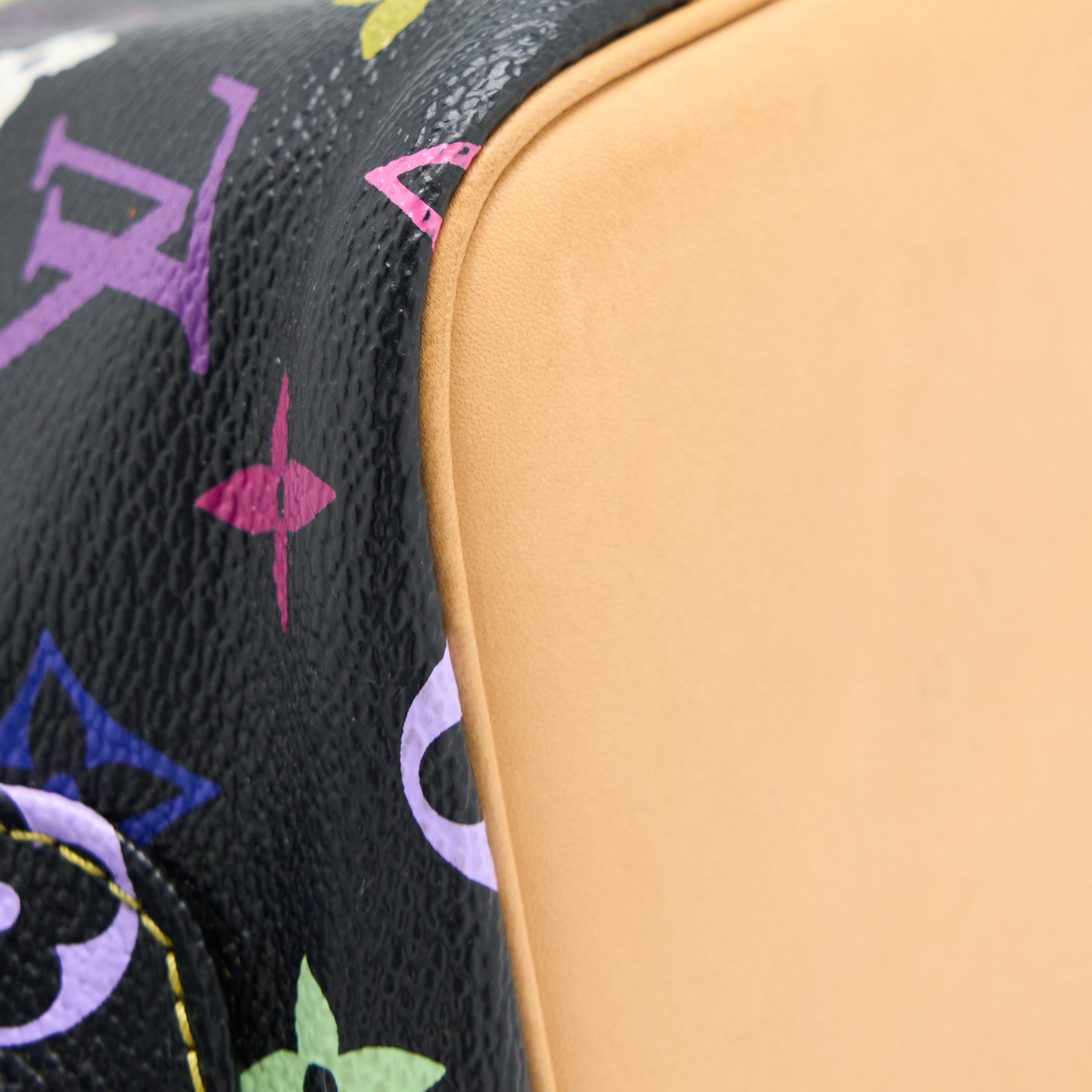 LOUIS VUITTON PETIT NOE BLACK MONOGRAM MULTICOLOUR GHW