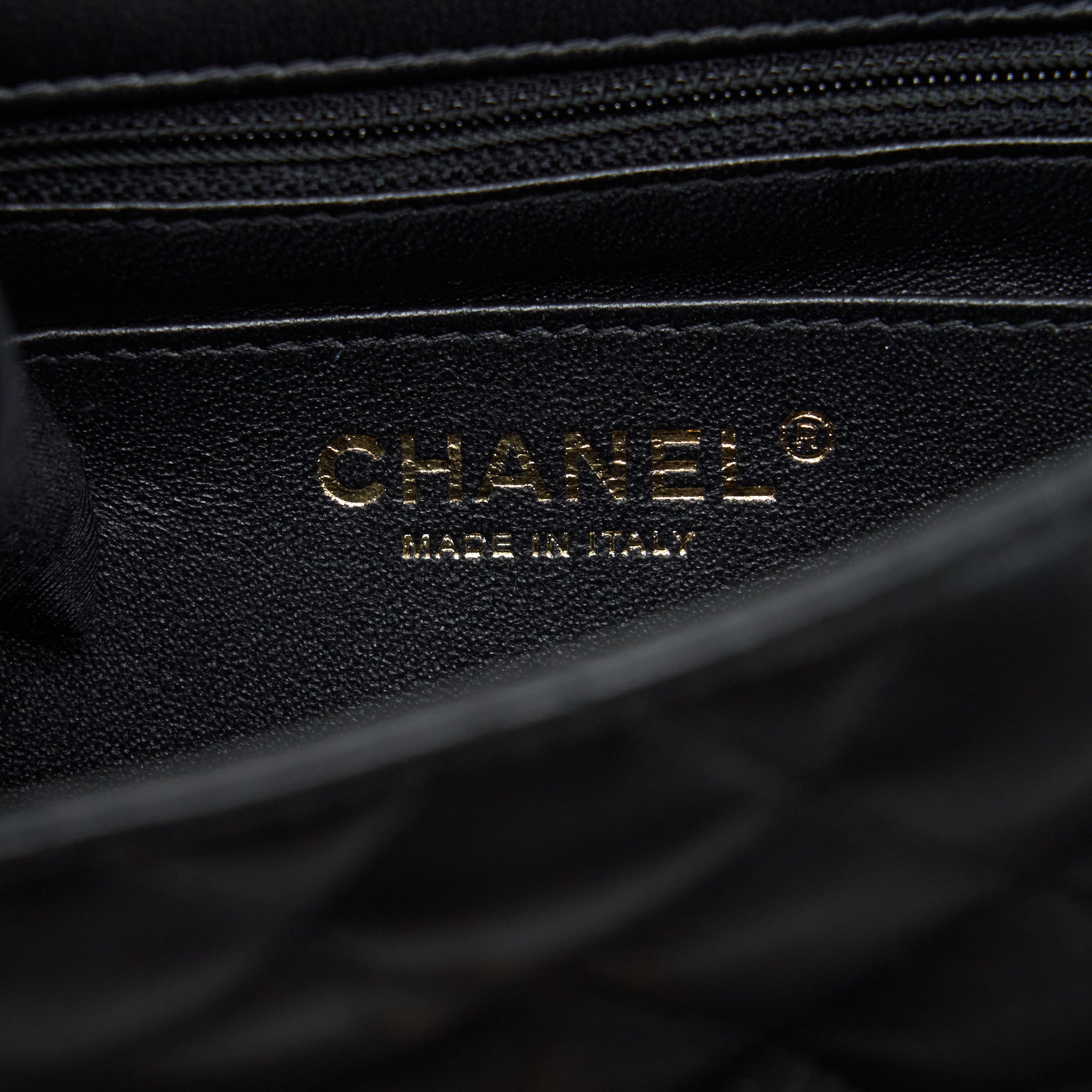 CHANEL MINI SQUARE FLAP BAG LAMBSKIN BLACK LGHW