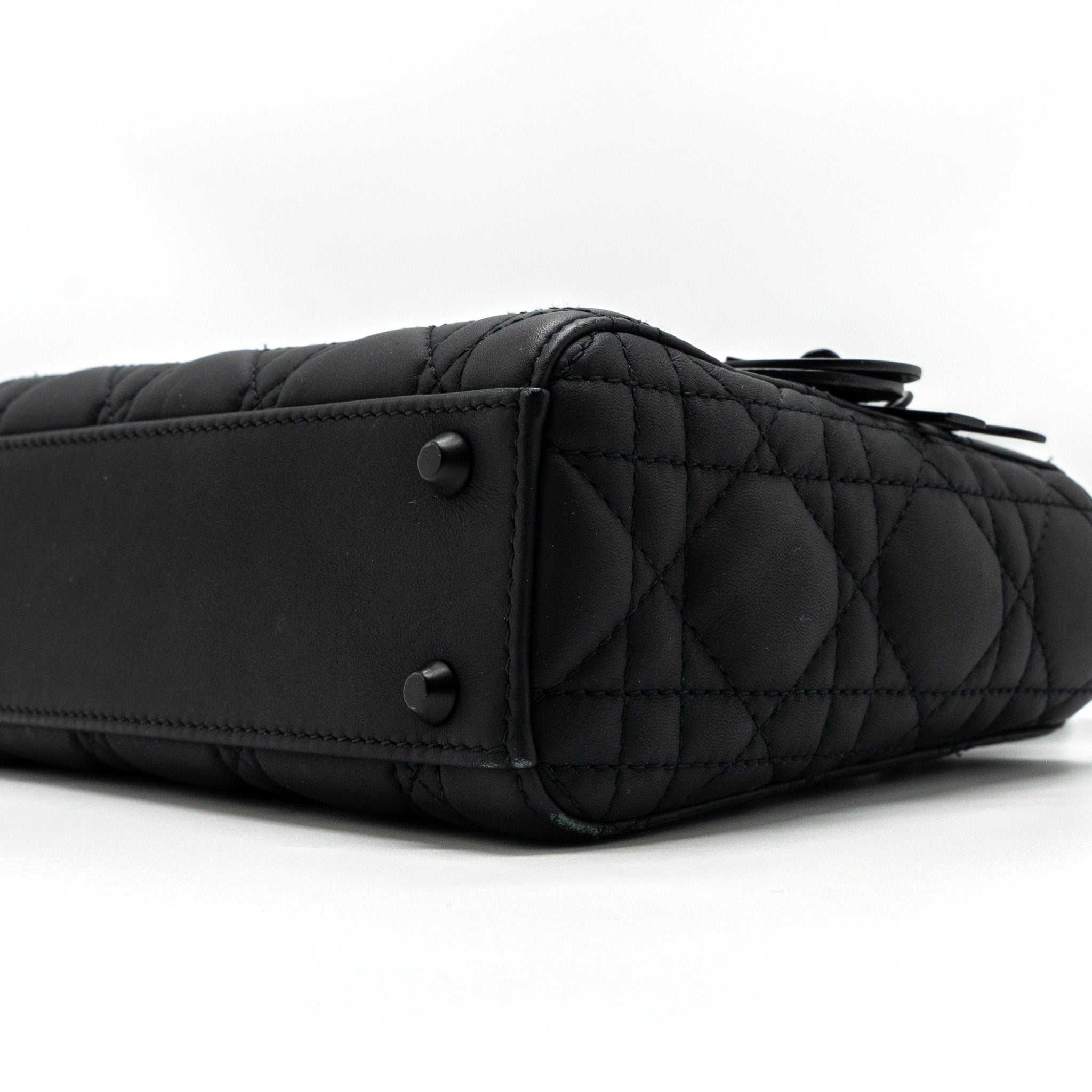 DIOR MINI LADY DIOR CALFSKIN SO BLACK