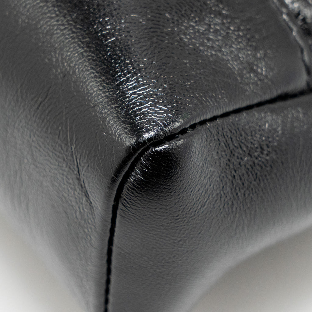 CHANEL MINI 31 BAG SHINY LAMBSKIN BLACK LGHW (MICROCHIP)