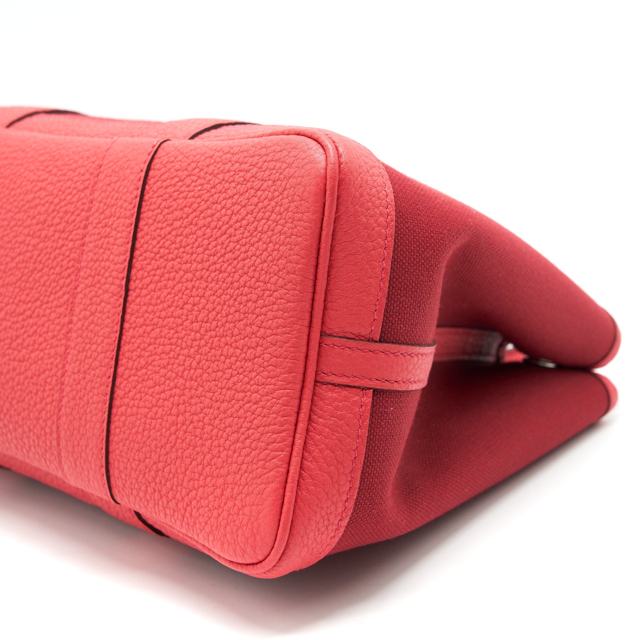 HERMES GARDEN PARTY 30 CANVAS / LEATHER ROUGE GRENAT SHW YEAR 2019