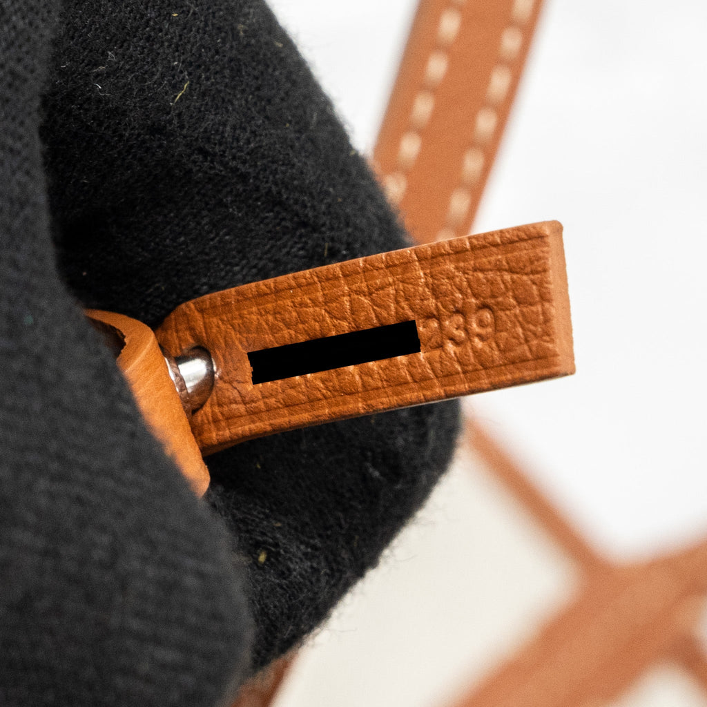 GOYARD SAINT LOUIS PM TOTE BAG GOYARDLINE CANVAS / CALFSKIN BROWN SHW