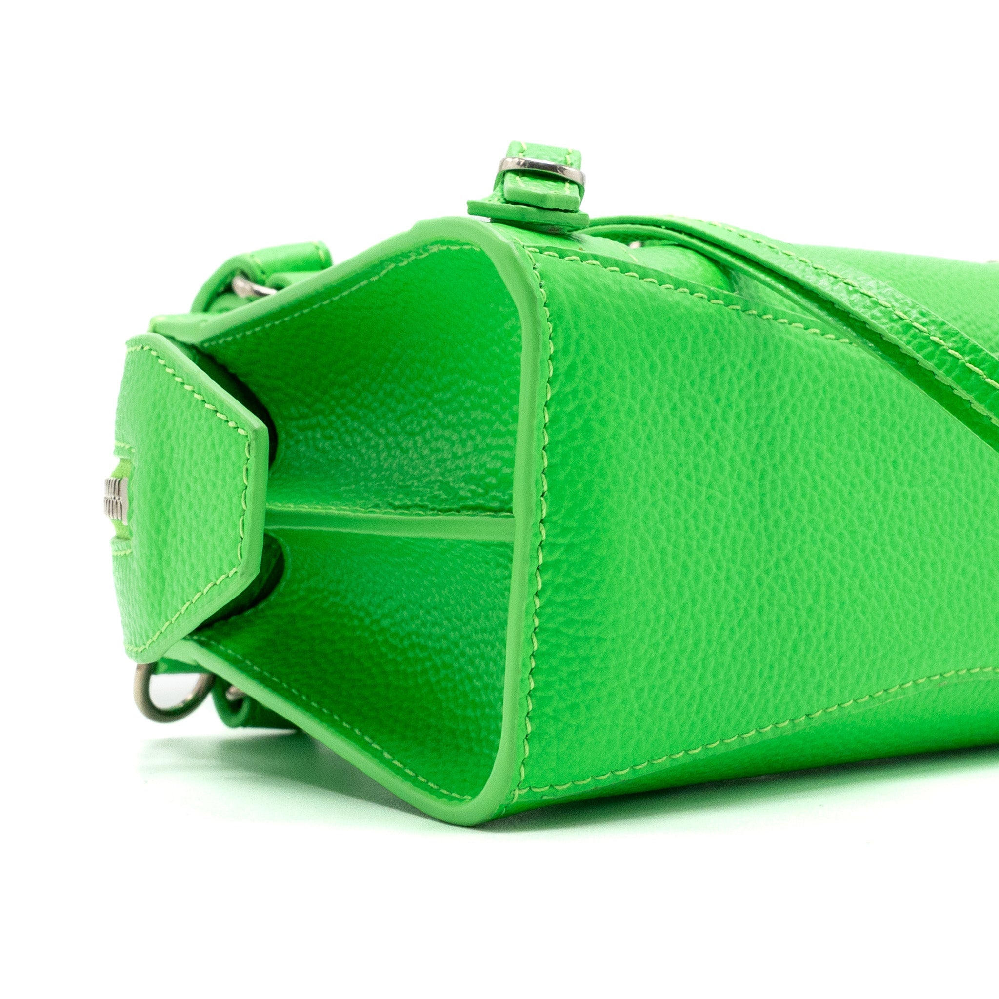 BALENCIAGA SUPER MINI NEO CITY BAG CALFSKIN GREEN SHW