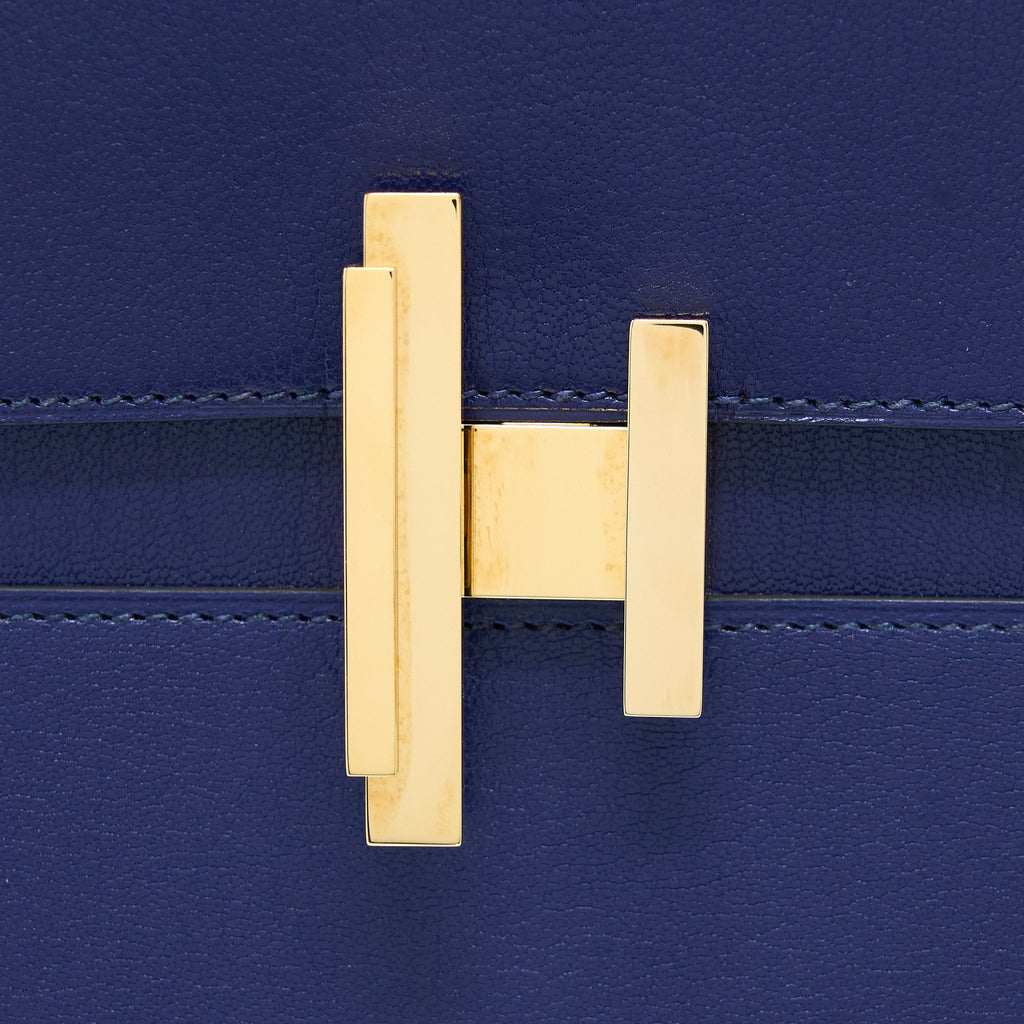 HERMES CINHETIC TO GO CHEVRE CHAMKILA BLUE SAPPHIRE GHW