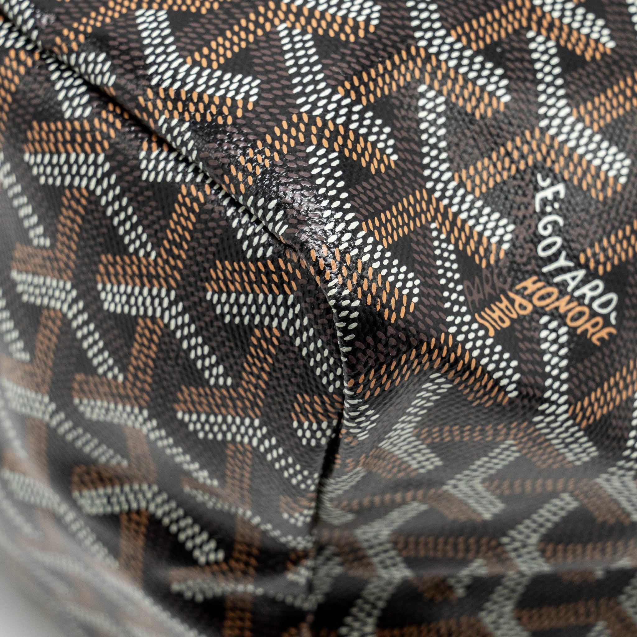 GOYARD SAINT LOUIS PM TOTE BAG GOYARDINE CANVAS / CALFSKIN BLACK SHW