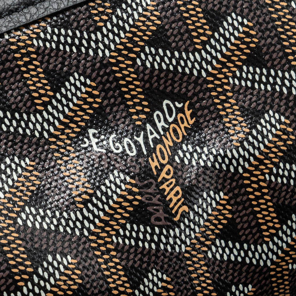 GOYARD SAINT LOUIS PM TOTE BAG GOYARDLINE CANVAS / CALFSKIN BLACK SHW