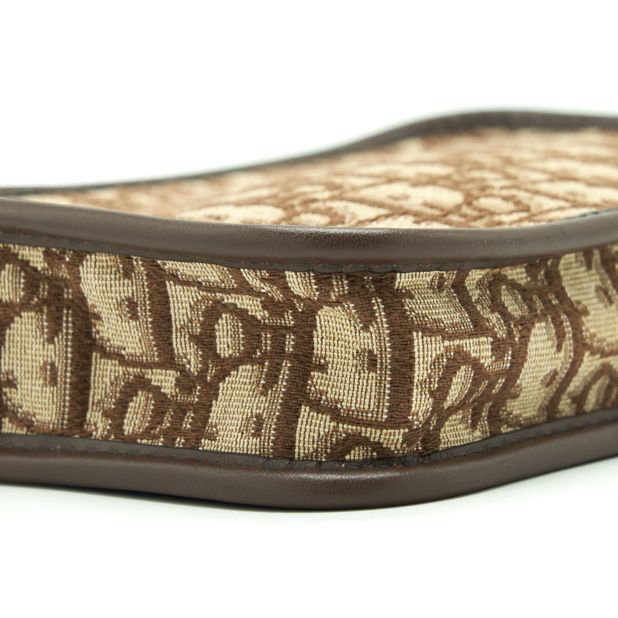 DIOR DIORQUAKE POUCH BROWN OBLIQUE CANVAS GHW