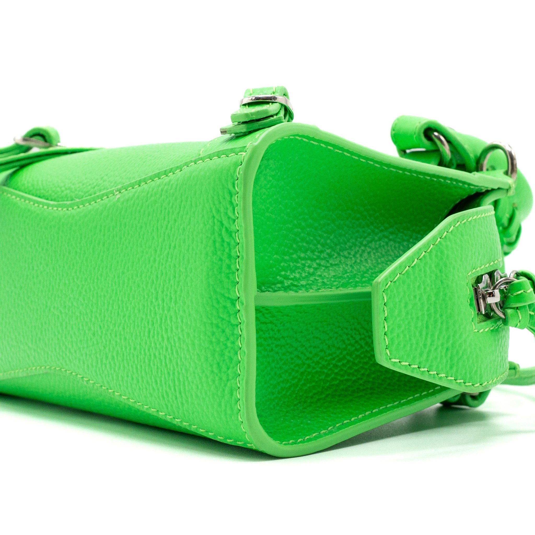 BALENCIAGA SUPER MINI NEO CITY BAG CALFSKIN GREEN SHW