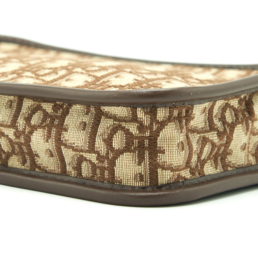 DIOR DIORQUAKE POUCH BROWN OBLIQUE CANVAS GHW