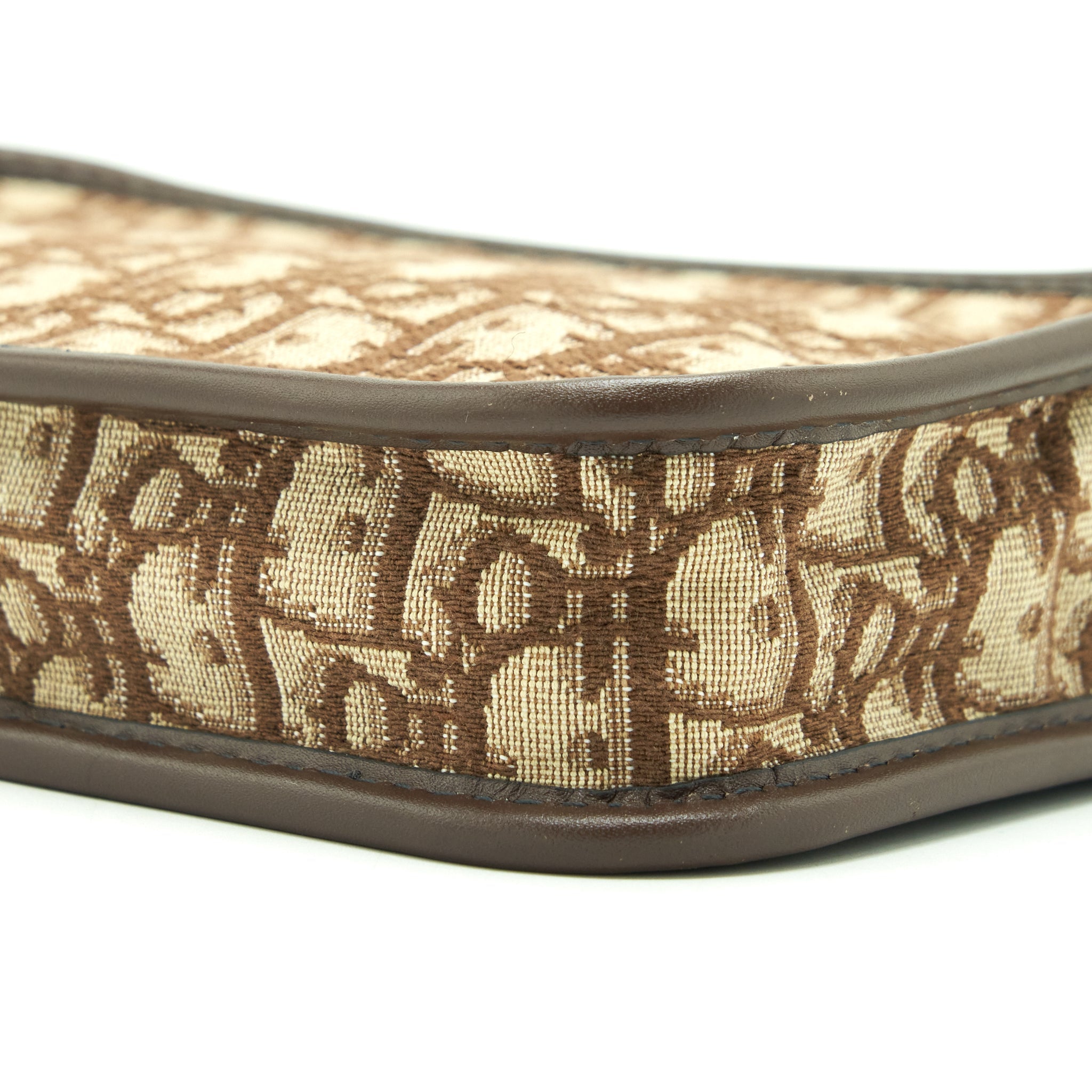DIOR DIORQUAKE POUCH BROWN OBLIQUE CANVAS GHW