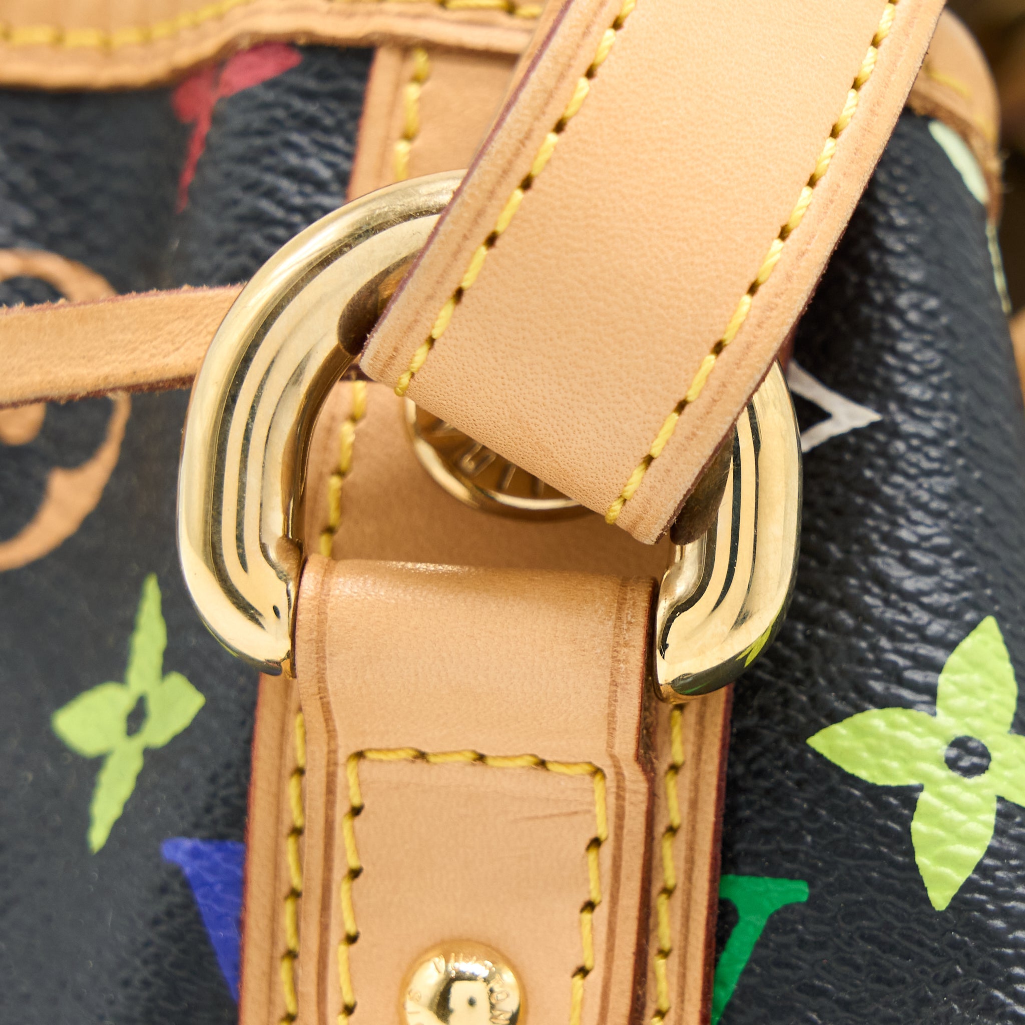 LOUIS VUITTON PETIT NOE BLACK MONOGRAM MULTICOLOUR GHW