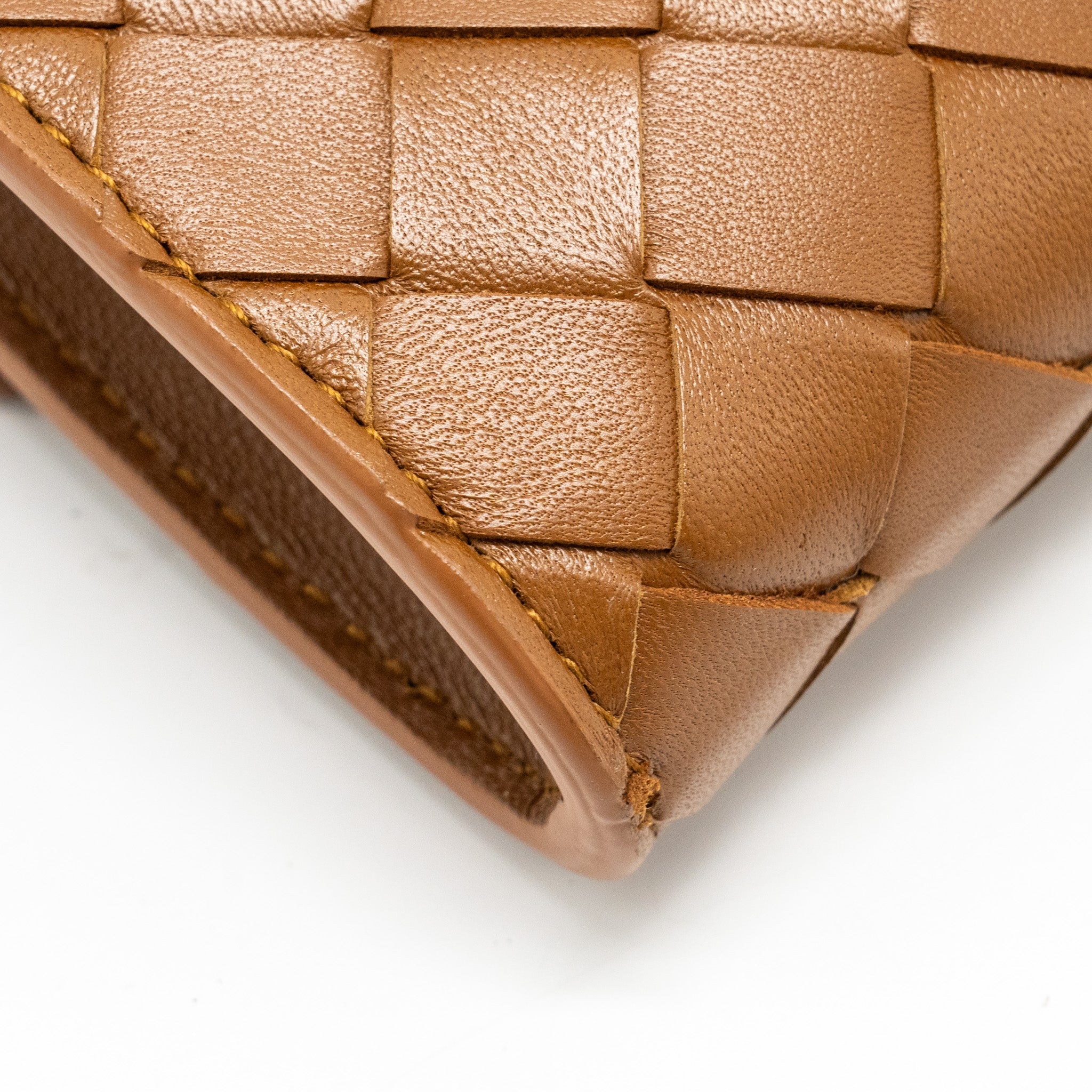 BOTTEGA VENETA ANDIAMO CLUTCH BAG LAMBSKIN BROWN GHW