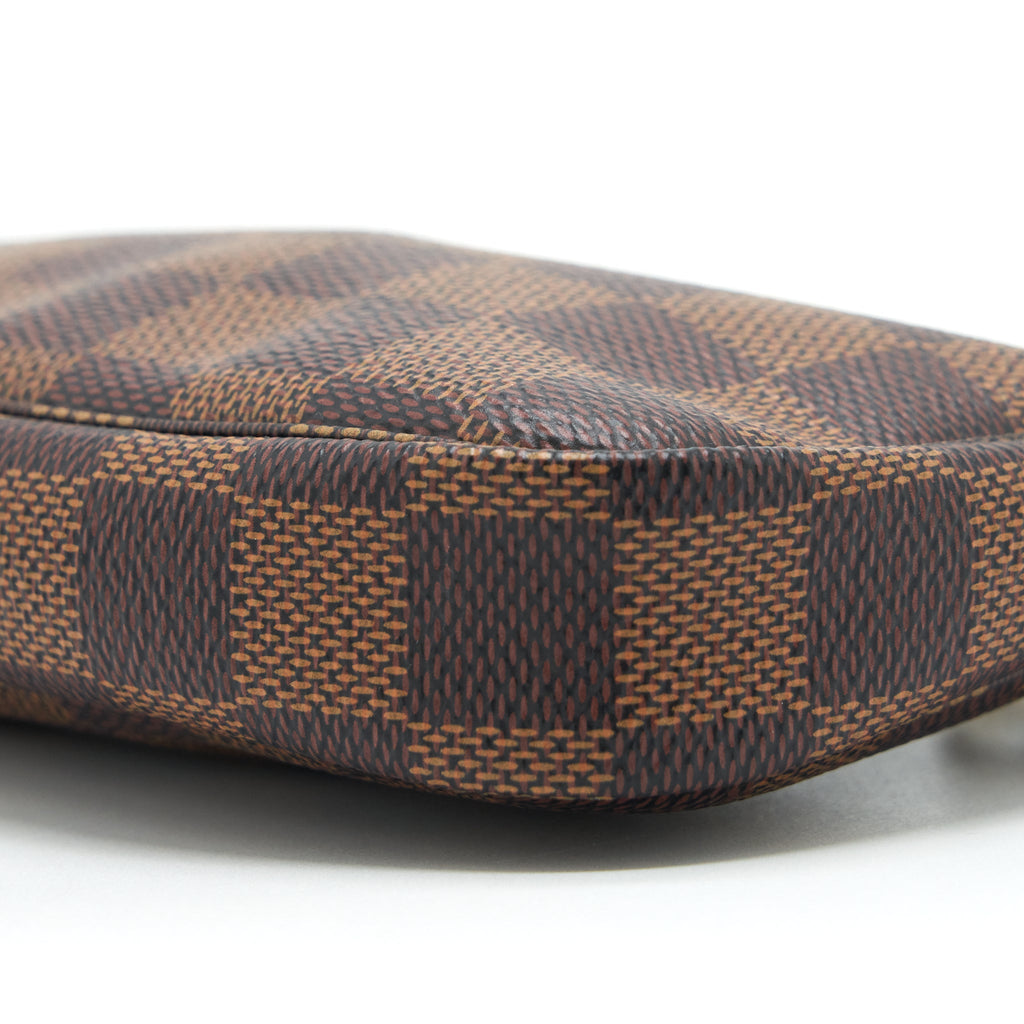 LOUIS VUITTON MINI POCHETTE ACCESSORIES DAMIER EBENE CANVAS GHW