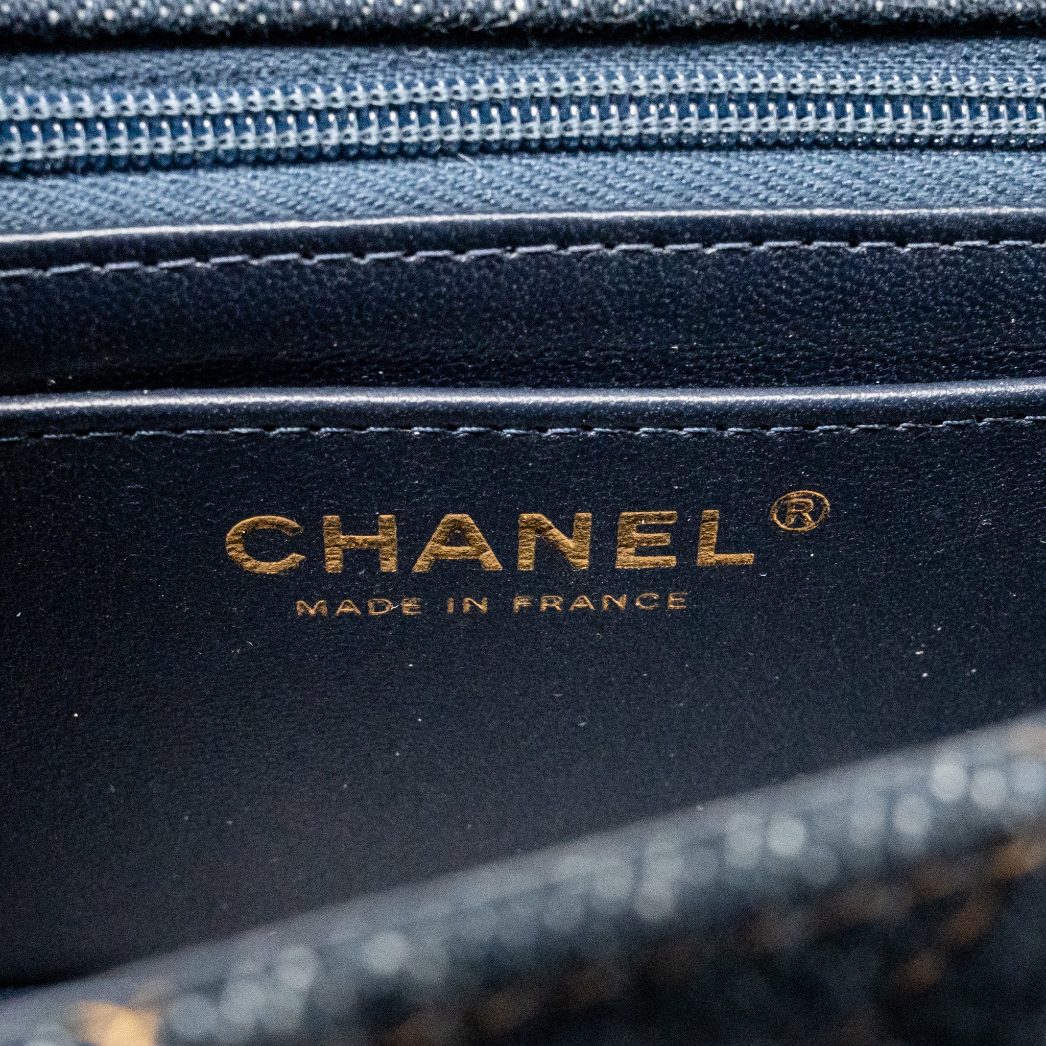 CHANEL MINI RECTANGULAR FLAP BAG DENIM DARK BLUE GHW (MICROCHIP)