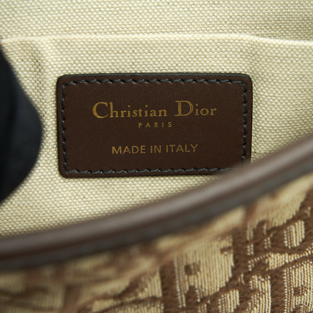 DIOR DIORQUAKE POUCH BROWN OBLIQUE CANVAS GHW