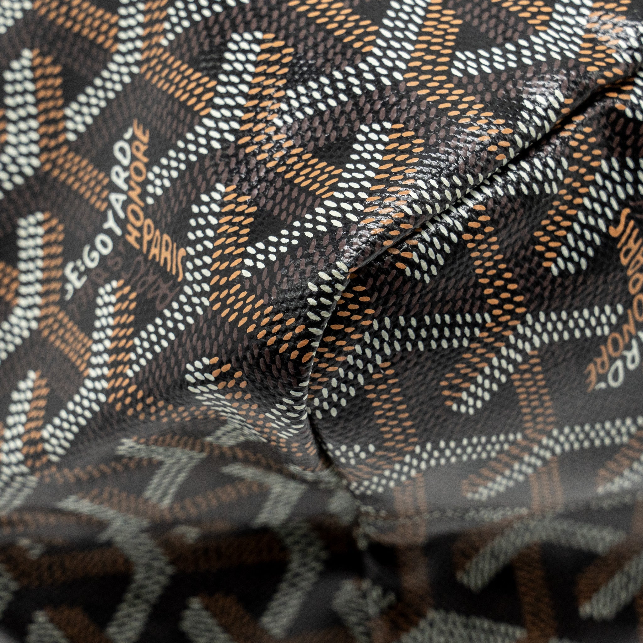 GOYARD SAINT LOUIS PM TOTE BAG GOYARDINE CANVAS / CALFSKIN BLACK SHW