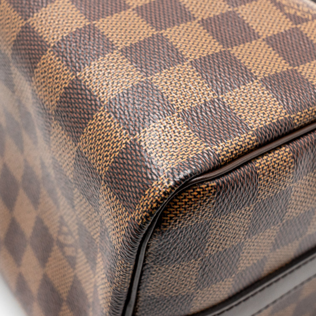 LOUIS VUITTON SPEEDY BANDOULIERE 25 DAMIER EBENE CANVAS GHW