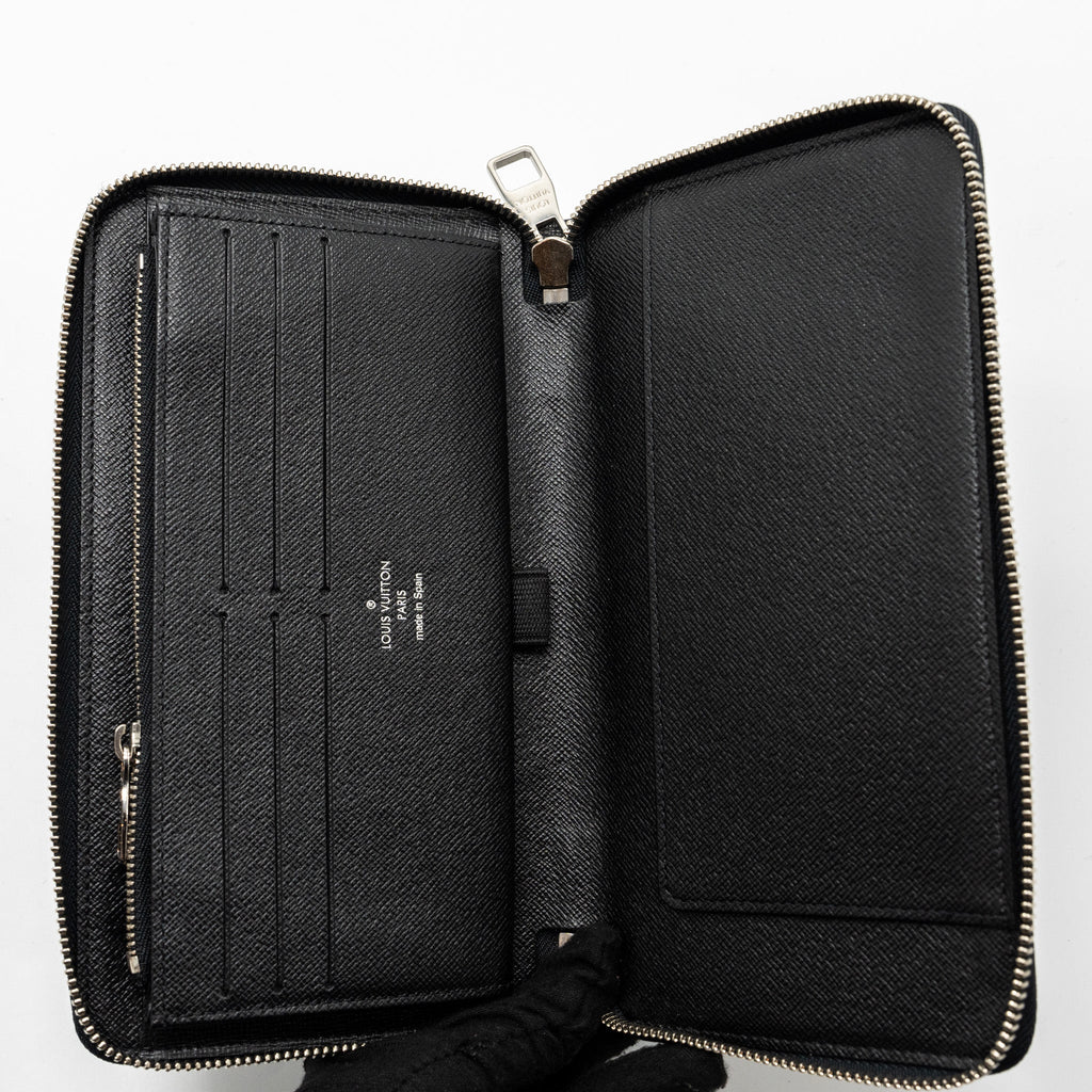 LOUIS VUITTON ZIPPY ORGANISER DAMIER GRAPHITE CANVAS BLACK SHW