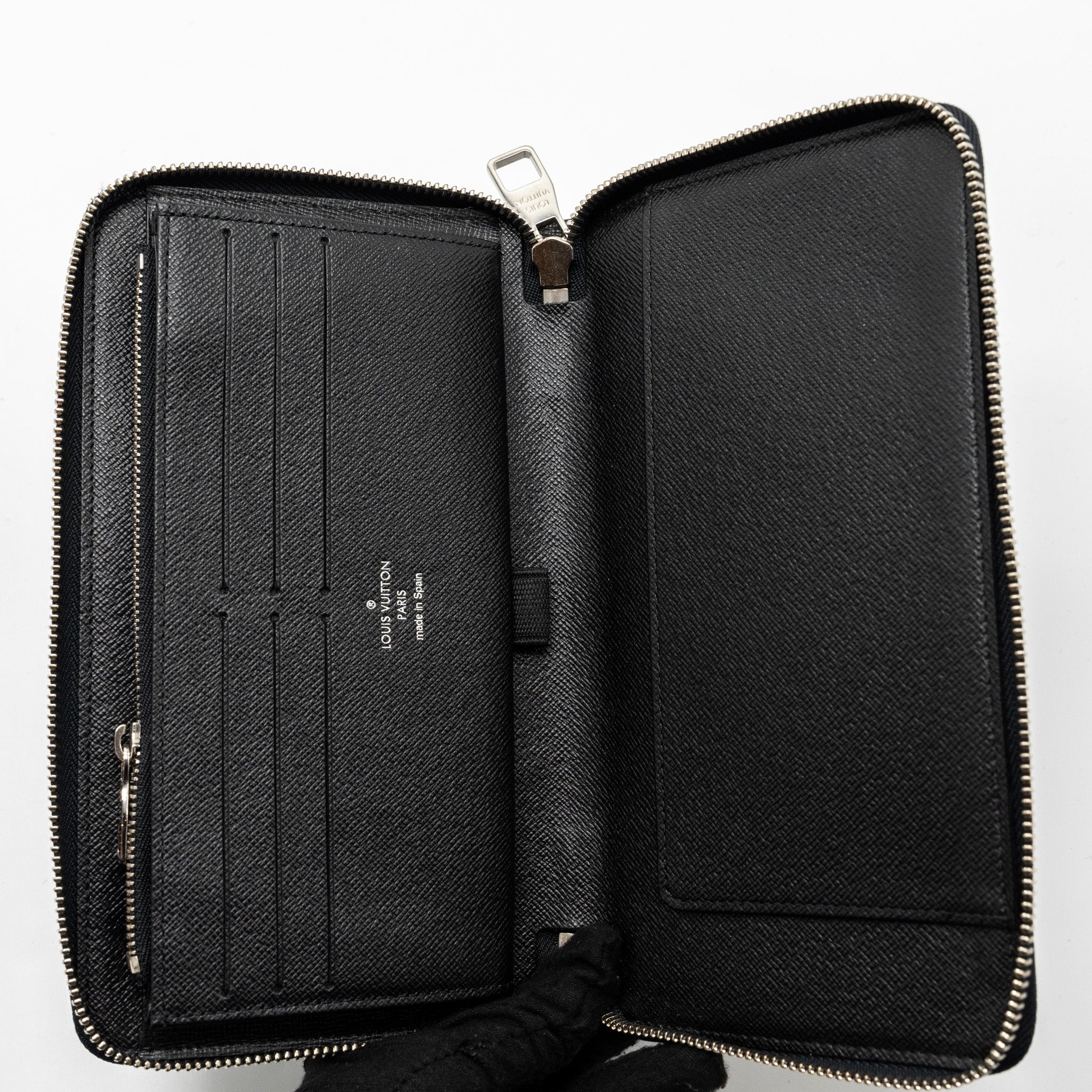 LOUIS VUITTON ZIPPY ORGANISER DAMIER GRAPHITE CANVAS BLACK SHW