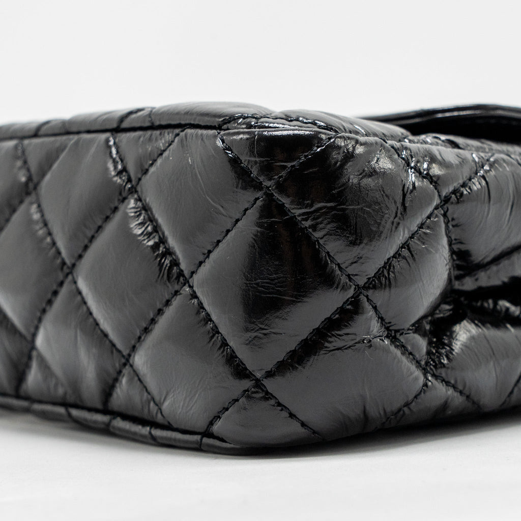 CHANEL 23P HOBO BAG SHINY CALFSKIN BLACK BRUSHED GHW(MICROCHIP)