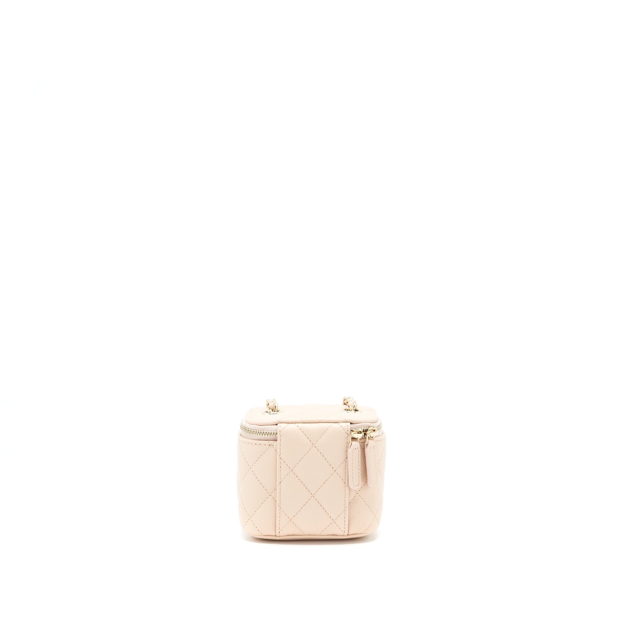 CHANEL MINI VANITY LIGHT BEIGE CAVIAR GHW