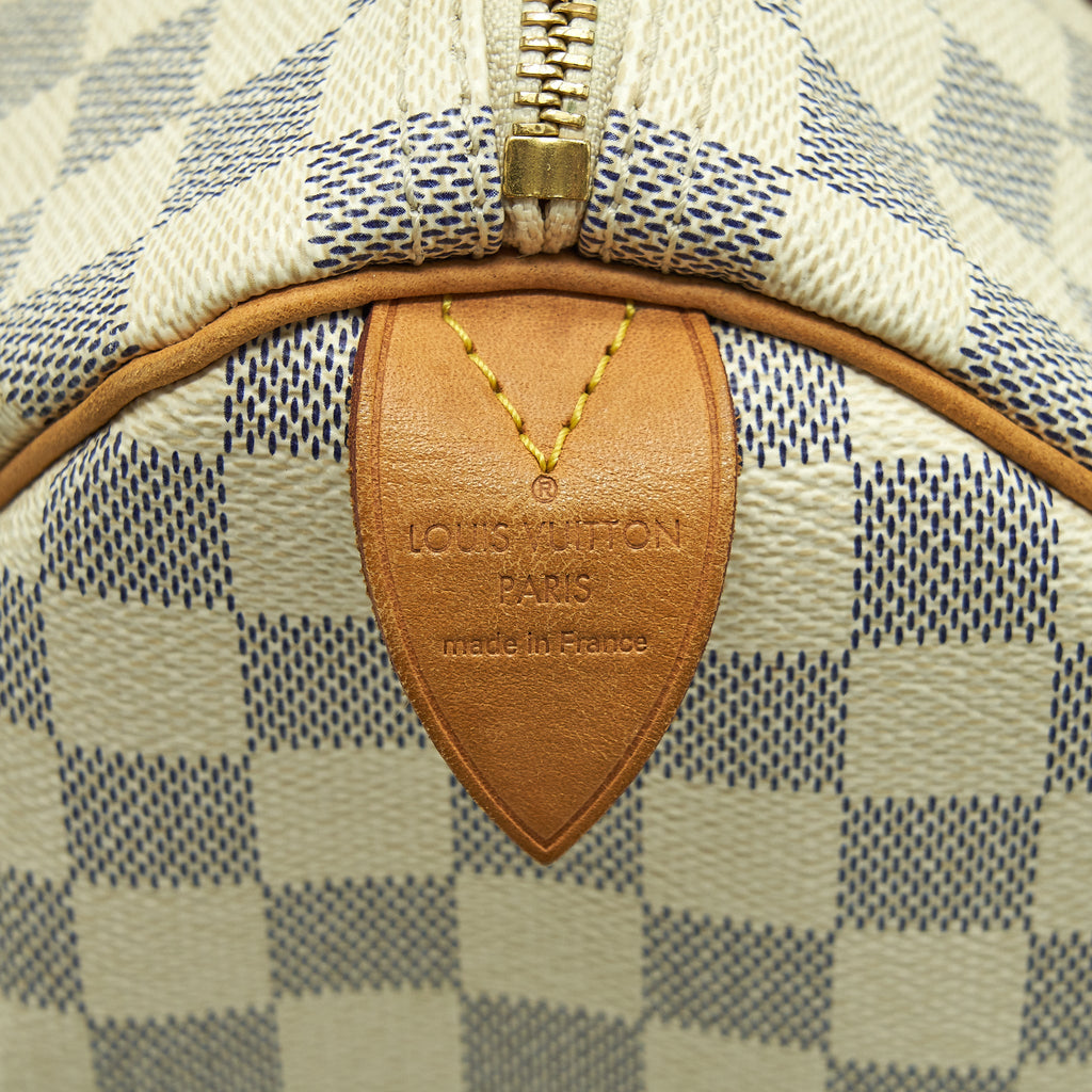 LOUIS VUITTON SPEEDY 30 DAMIER AZUR CANVAS GHW