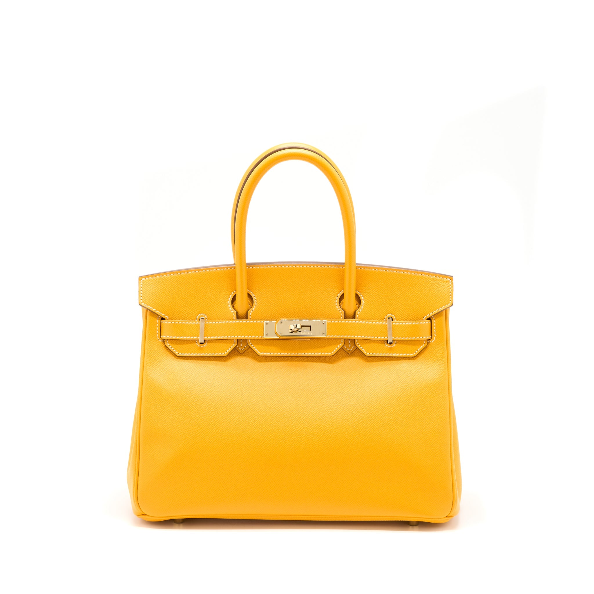 HERMES BIRKIN 30 EPSOM 9V JAUNE D’OR LGHW