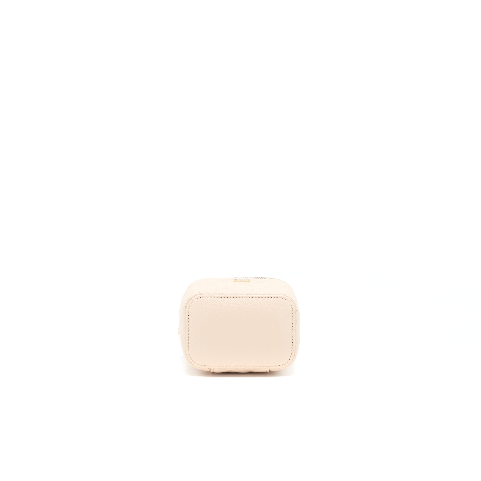CHANEL MINI VANITY LIGHT BEIGE CAVIAR GHW