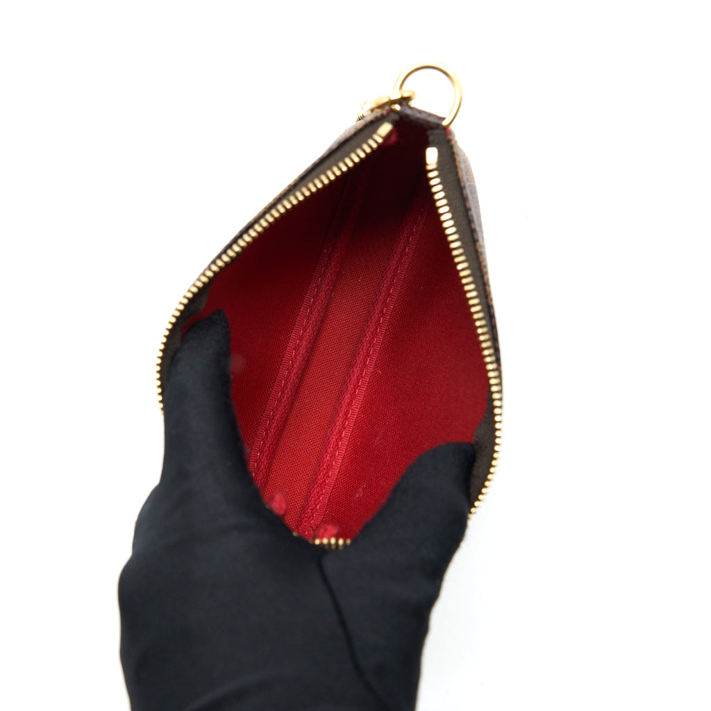 LOUIS VUITTON MINI POCHETTE ACCESSORIES DAMIER EBENE CANVAS GHW