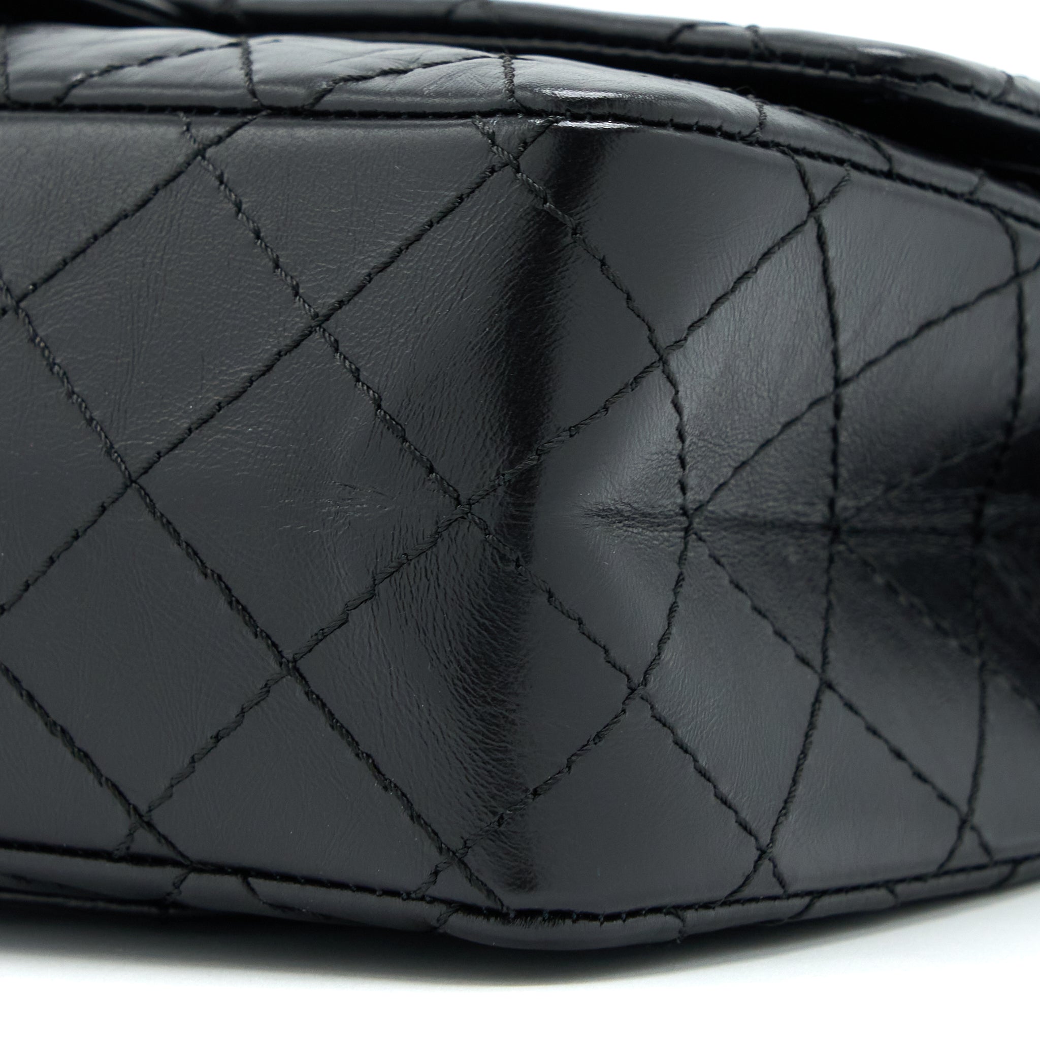 CHANEL 2.55 SMALL REISSUE FLAP BAG AGED CALFSKIN RUTHENIUM SHW (MICROCHIP)