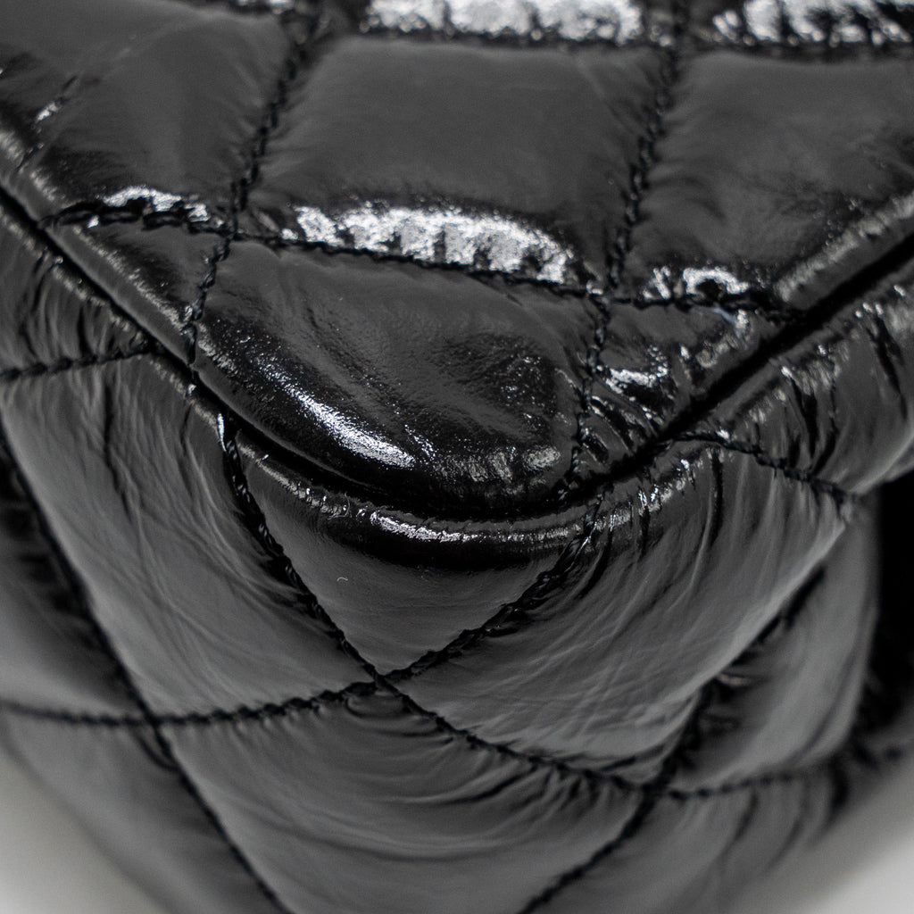 CHANEL 23P HOBO BAG SHINY CALFSKIN BLACK BRUSHED GHW(MICROCHIP)