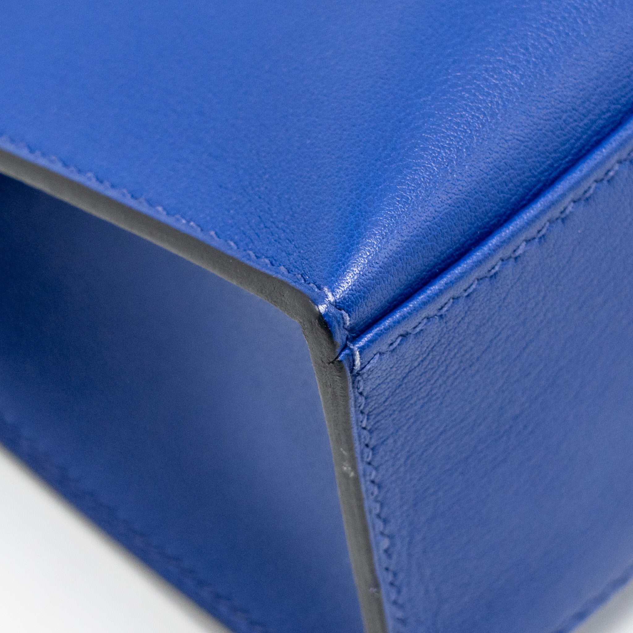 HERMES KELLY POCHETTE SWIFT BLUE ELECTRIC GHW