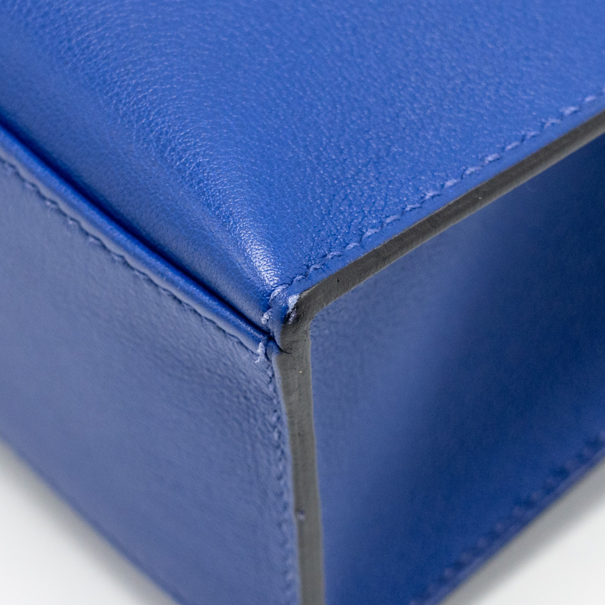 HERMES KELLY POCHETTE SWIFT BLUE ELECTRIC GHW