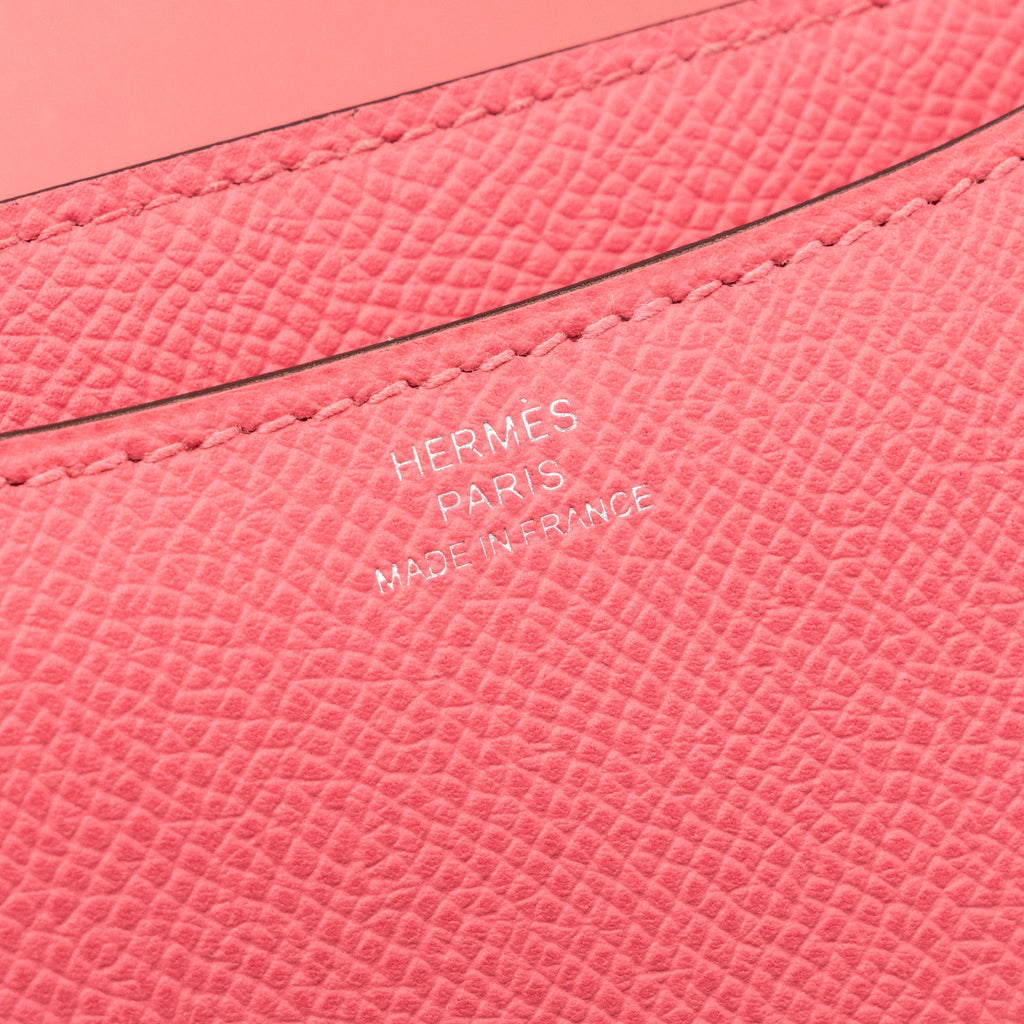 HERMES MINI CONSTANCE EPSOM ROSE AZALEE SHW