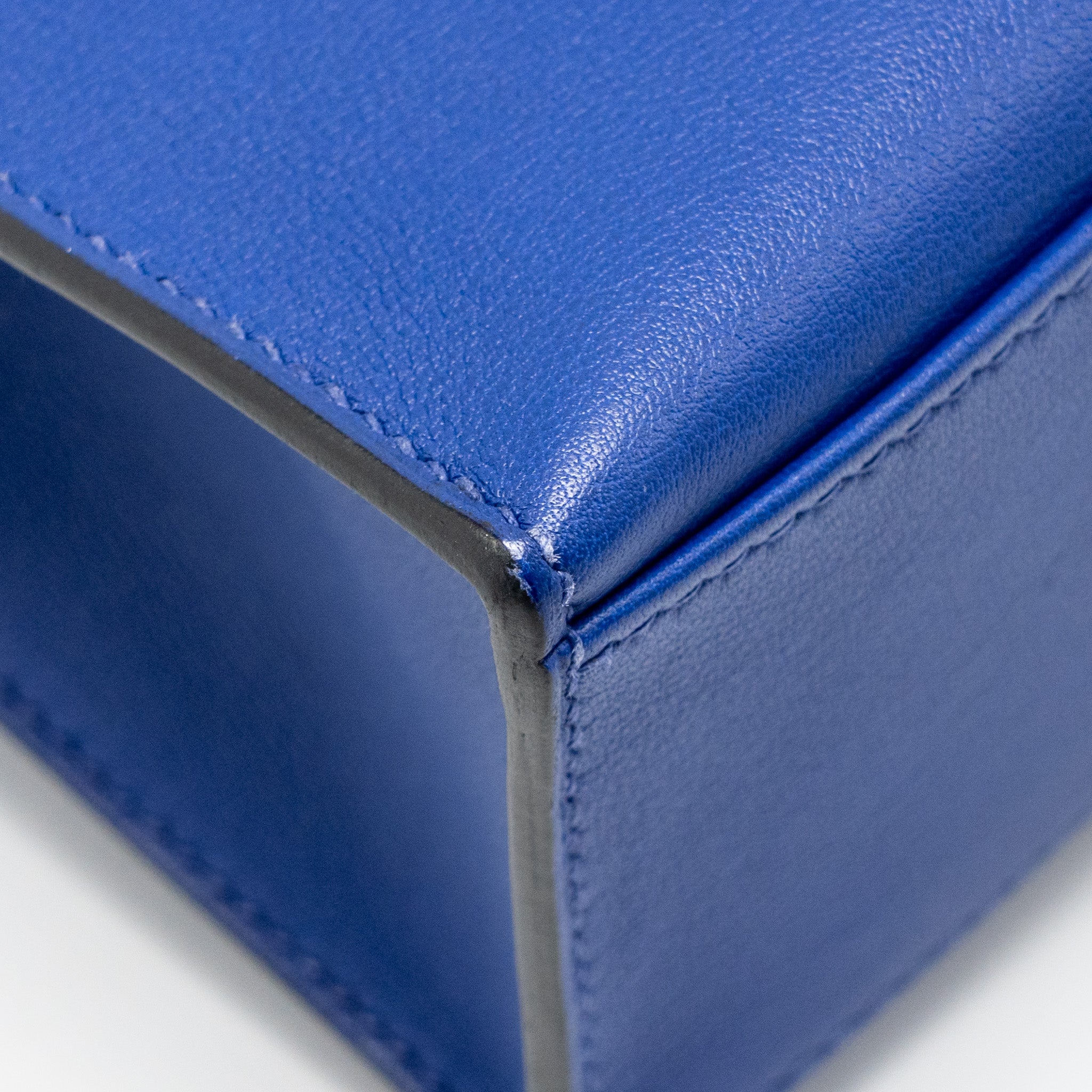 HERMES KELLY POCHETTE SWIFT BLUE ELECTRIC GHW