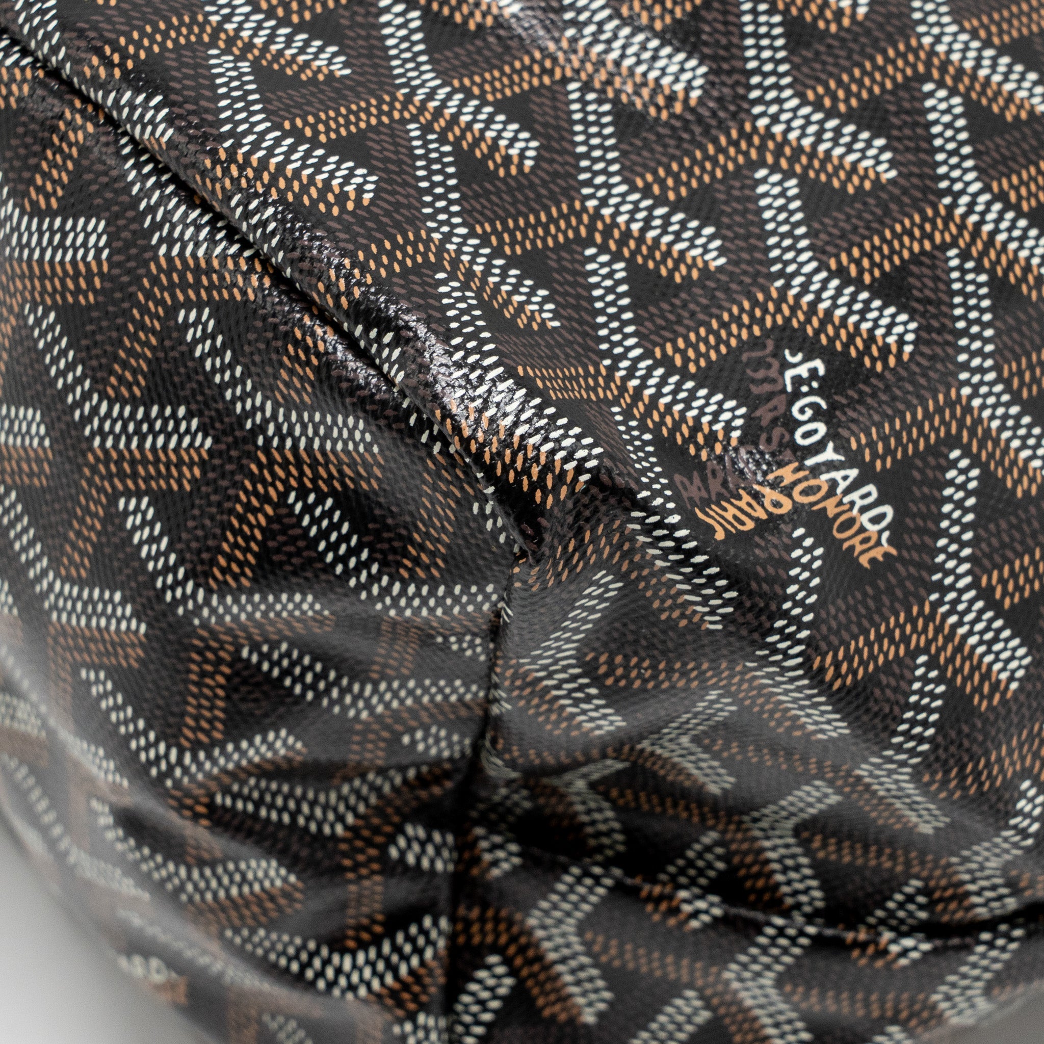 GOYARD SAINT LOUIS PM TOTE BAG GOYARDLINE CANVAS BLACK SHW