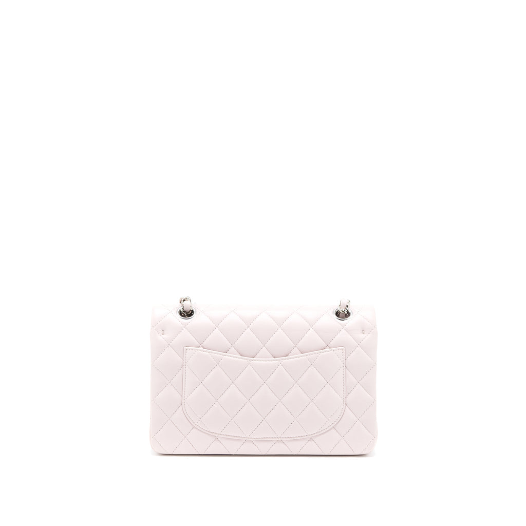CHANEL SMALL CLASSIC DOUBLE FLAP LAMBSKIN LIGHT PURPLE SHW (MICROCHIP)