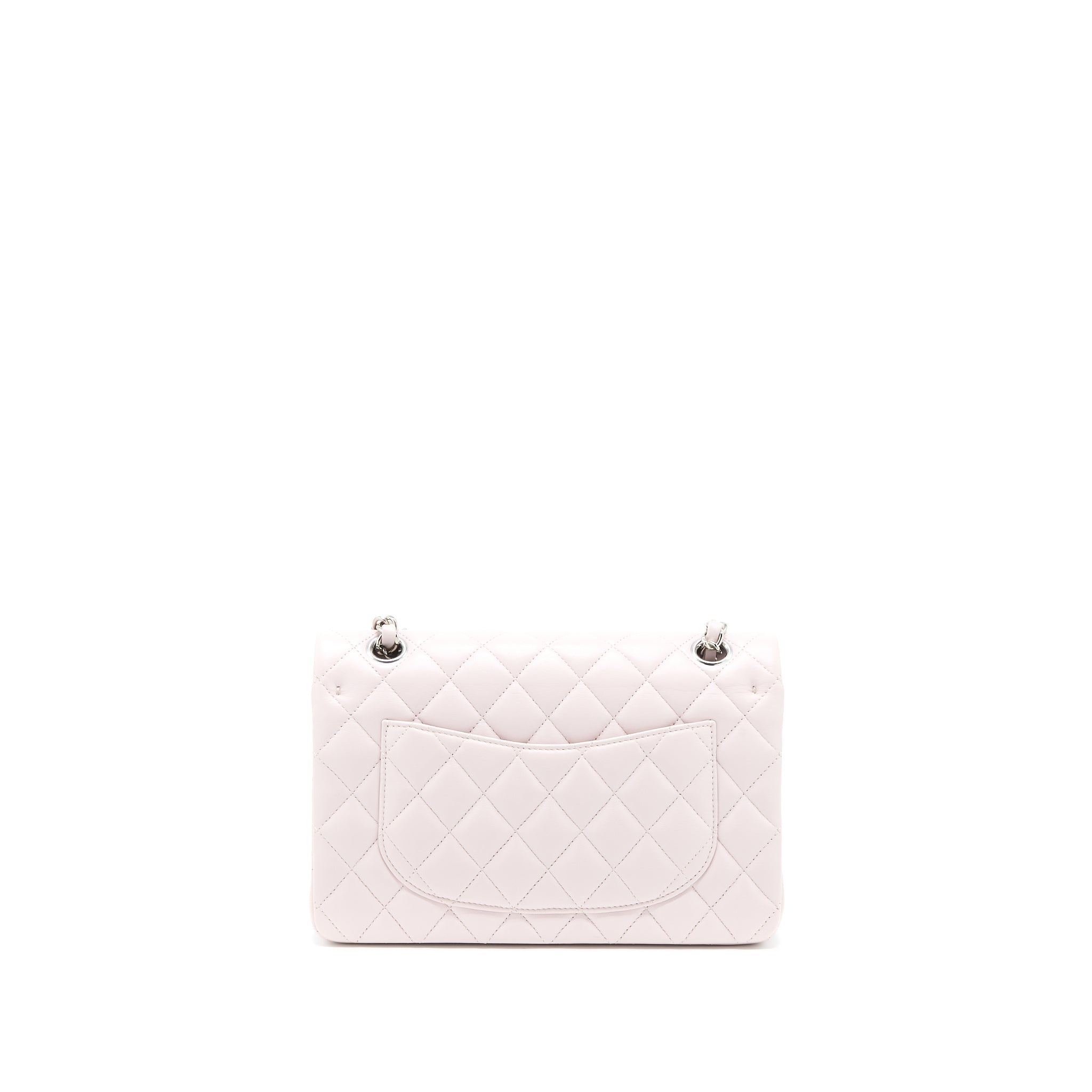 CHANEL SMALL CLASSIC DOUBLE FLAP LAMBSKIN LIGHT PURPLE SHW (MICROCHIP)