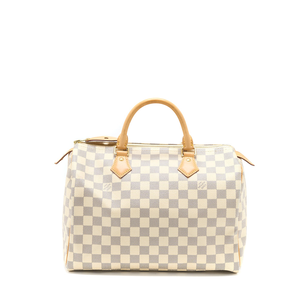 LOUIS VUITTON SPEEDY 30 DAMIER AZUR CANVAS GHW