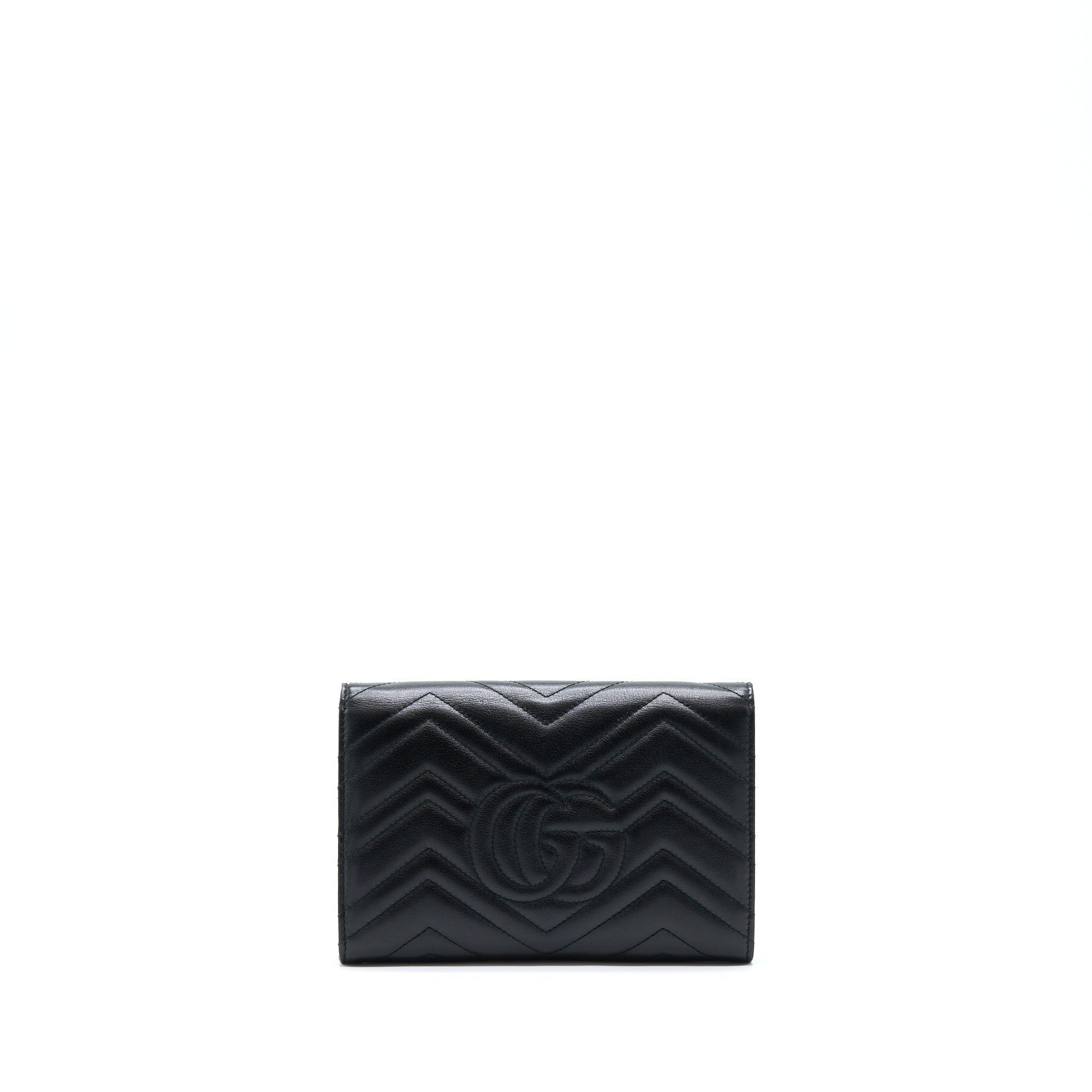 GUCCI MARMONT WALLET ON CHAIN BLACK GHW