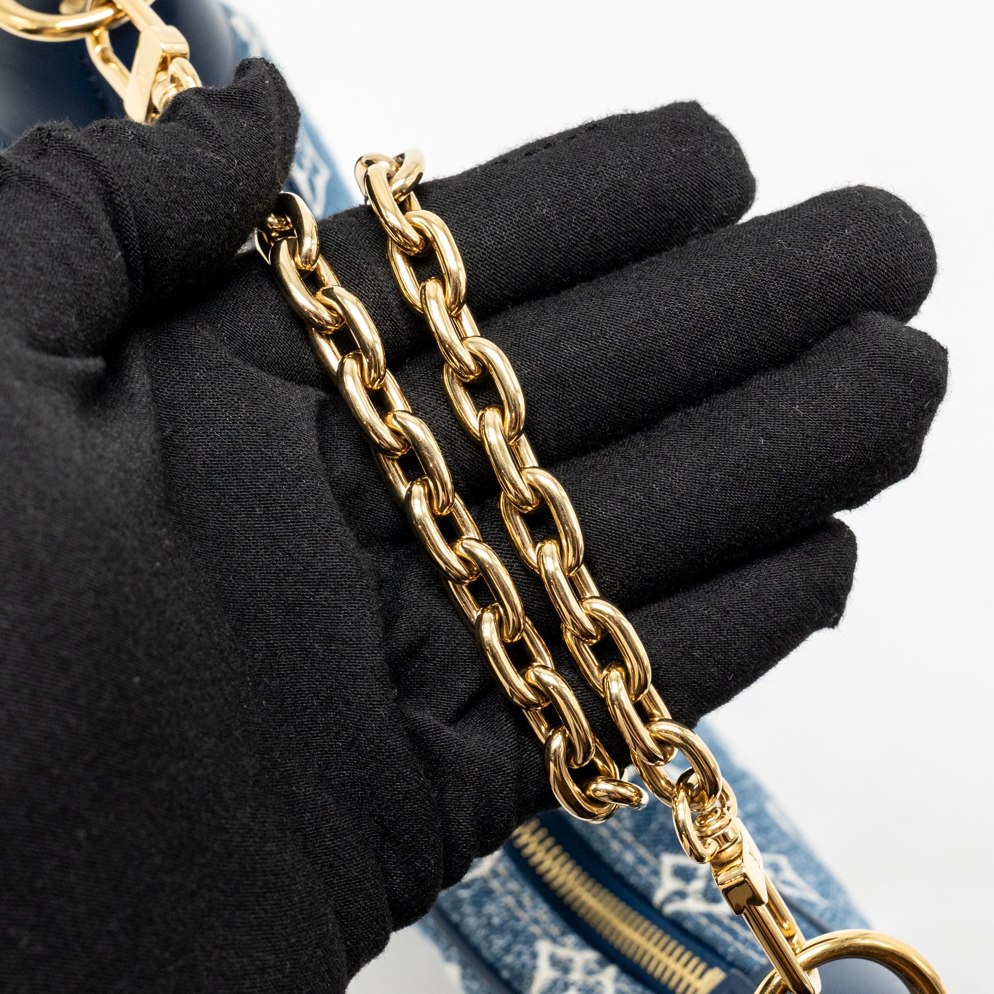 LOUIS VUITTON LOOP BAG DENIM BLUE GHW