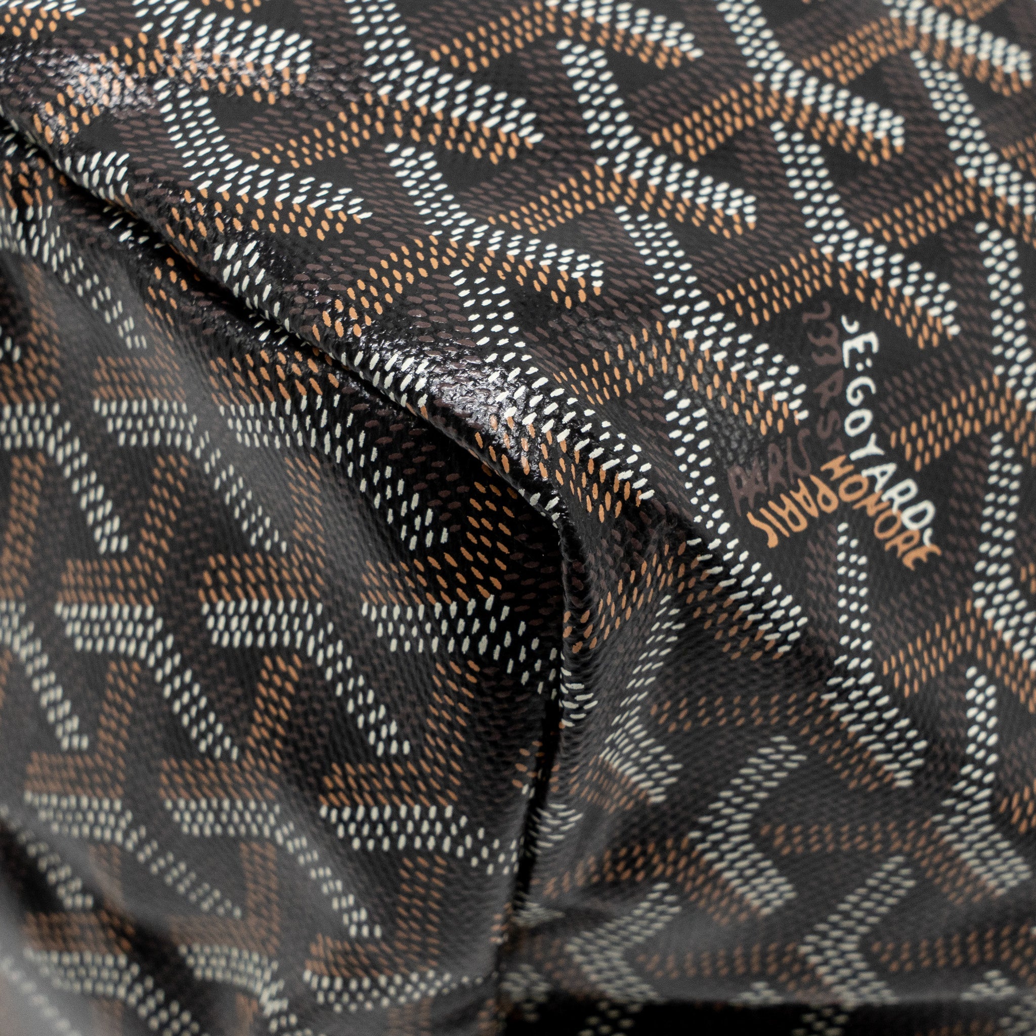 GOYARD SAINT LOUIS PM TOTE BAG GOYARDLINE CANVAS BLACK SHW