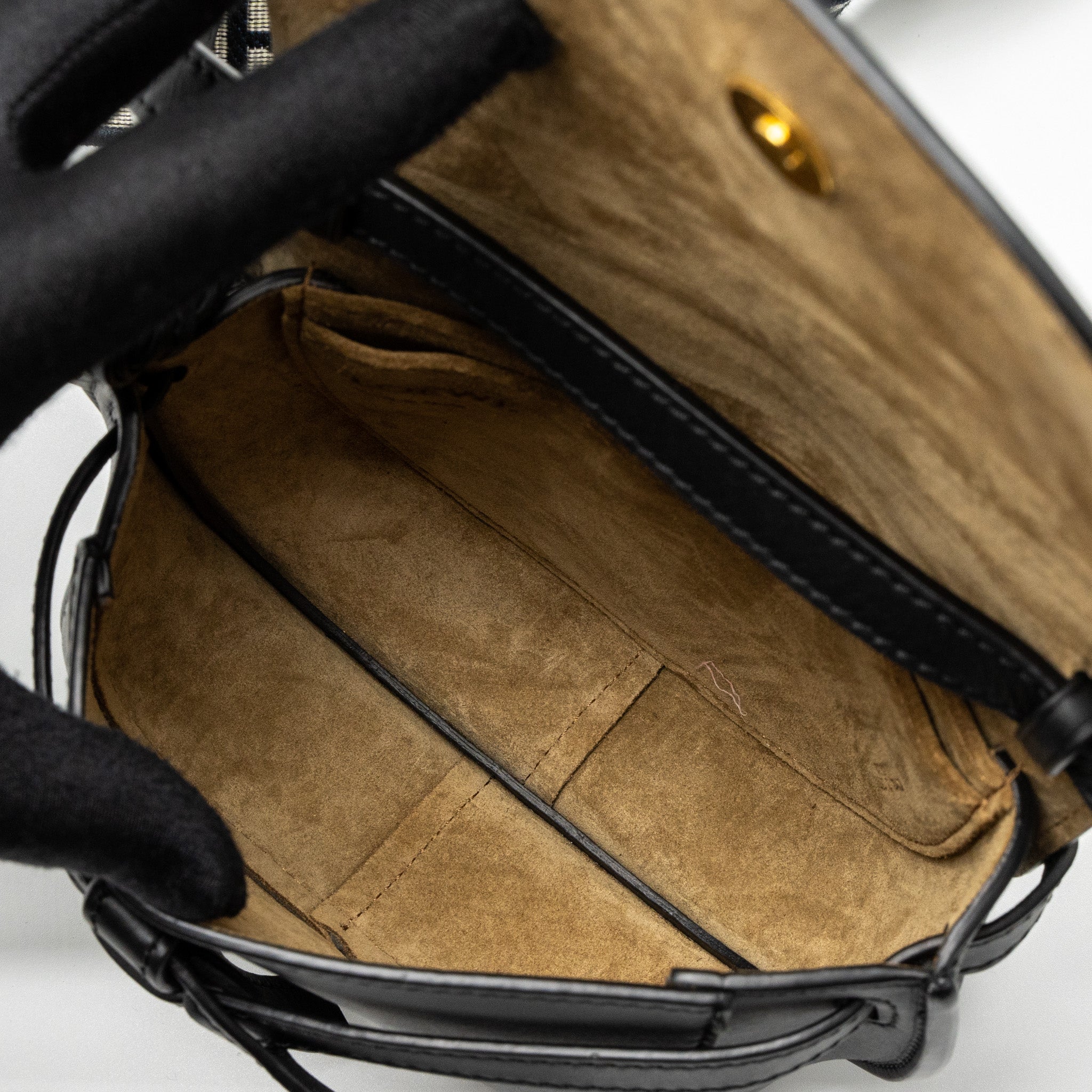 LOEWE MINI GATE DUAL BAG CALFSKIN BLACK GHW